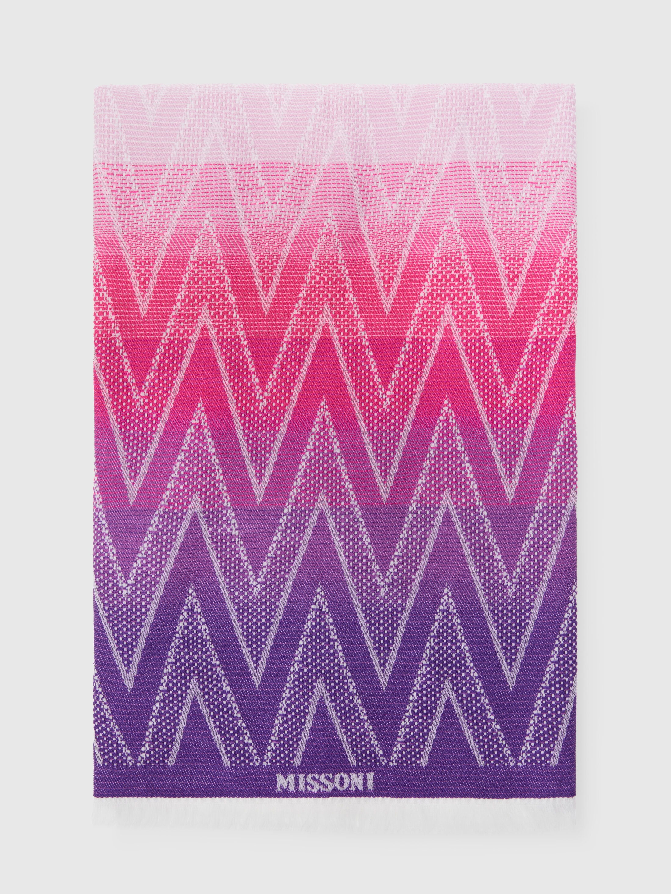 Missoni Wool Stole With Fringes In Multicoloured