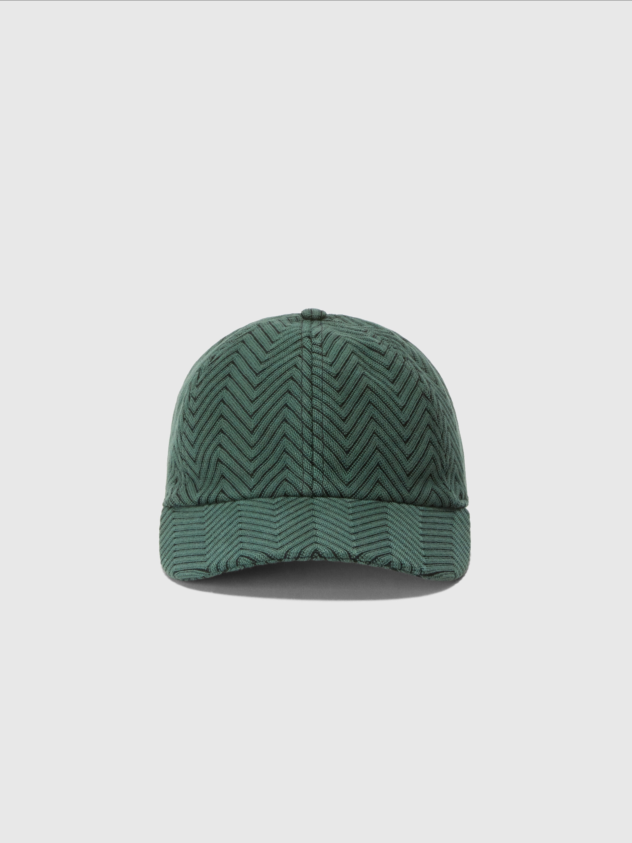 Visor cap with zigzag pattern Green | Missoni