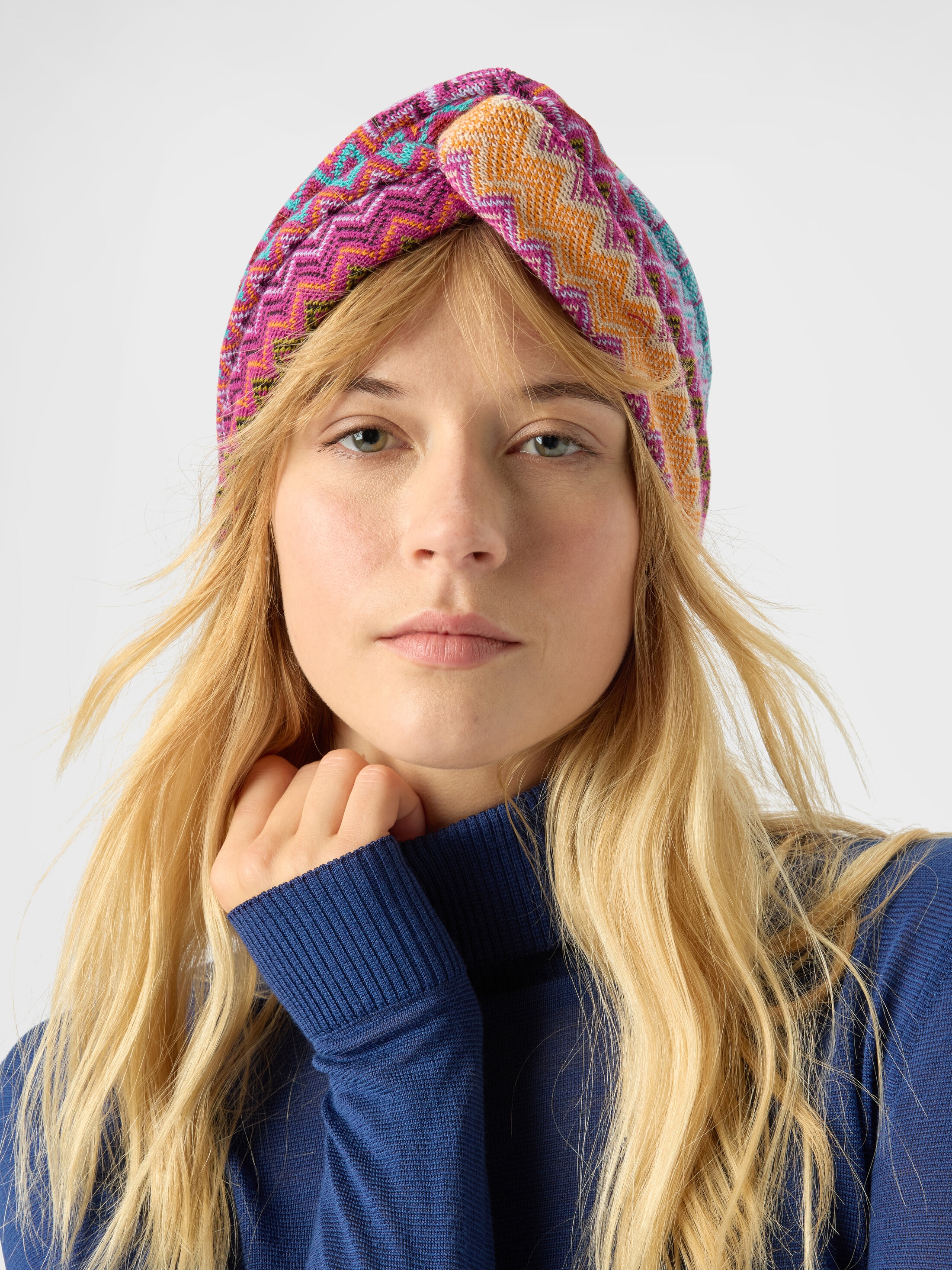Missoni Wool-Blend Headband Wool-blend headband with central twist Multicoloured | Missoni main image 4