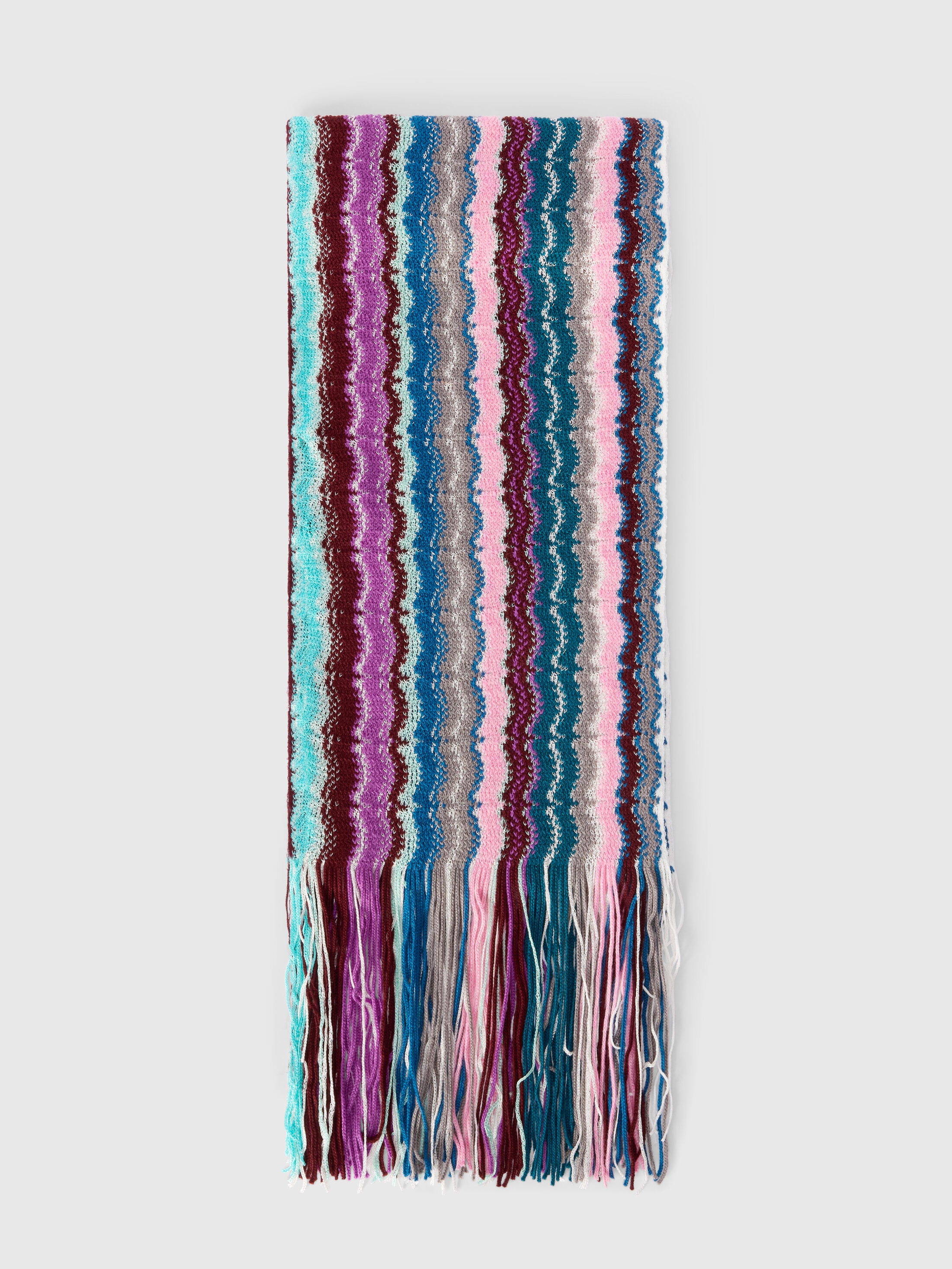 Missoni Wool And Viscose Scarf With Fringes In Multi