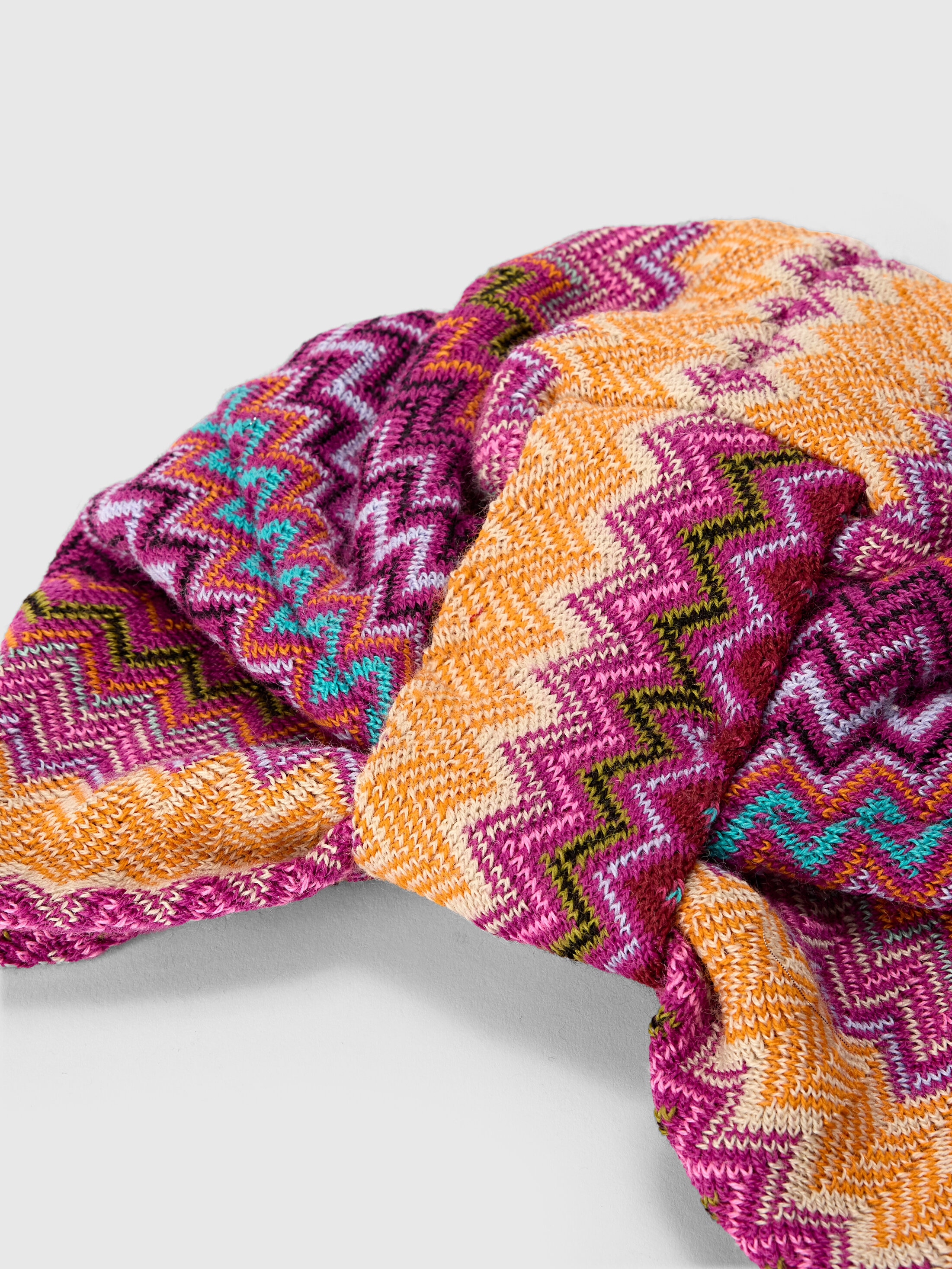 Zigzag wool-blend turban Multicoloured | Missoni