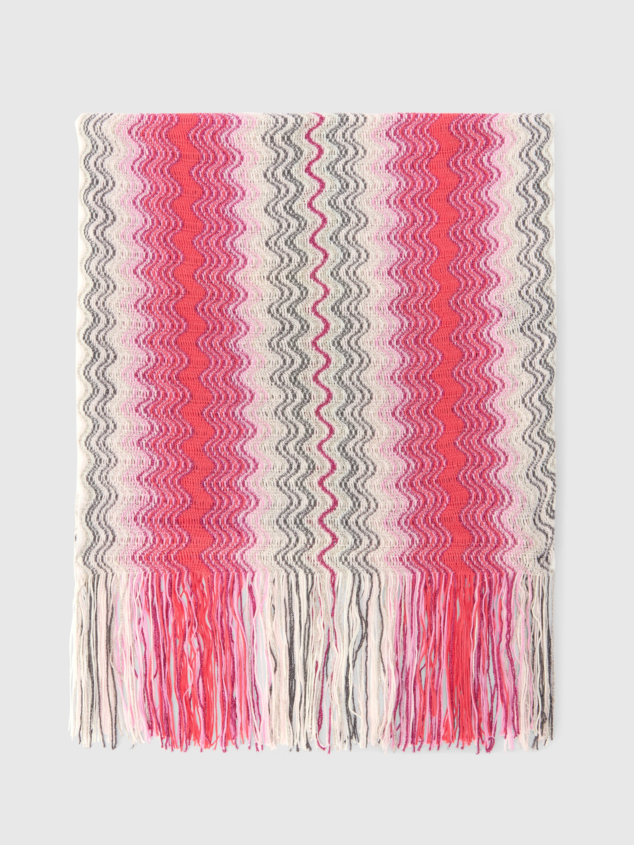Cotton and viscose-blend scarf with fringes Multicoloured | Missoni