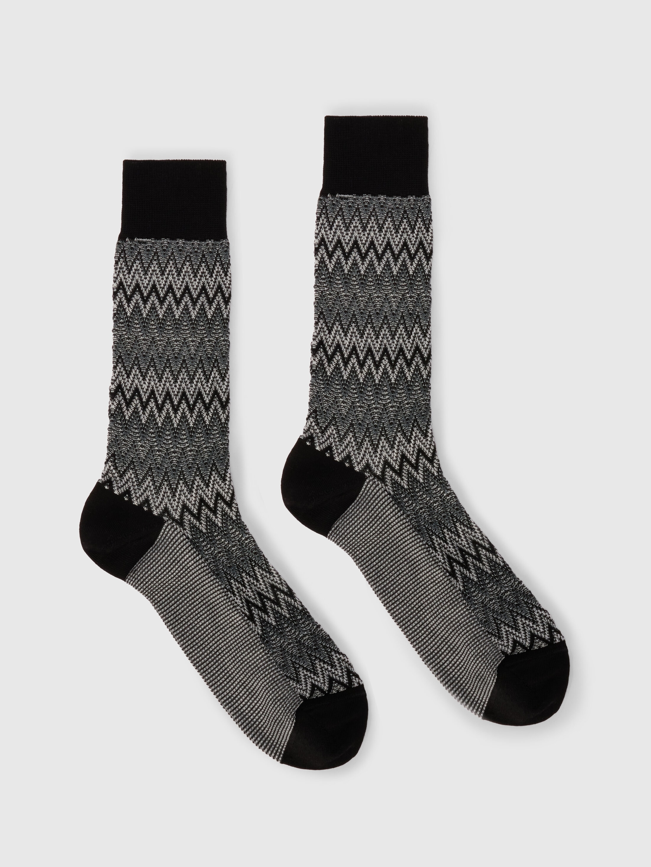 Missoni - Chaussettes mi-longues en mlange de coton motif zigzag dgrad Homme Multicolore Taille M 35 €