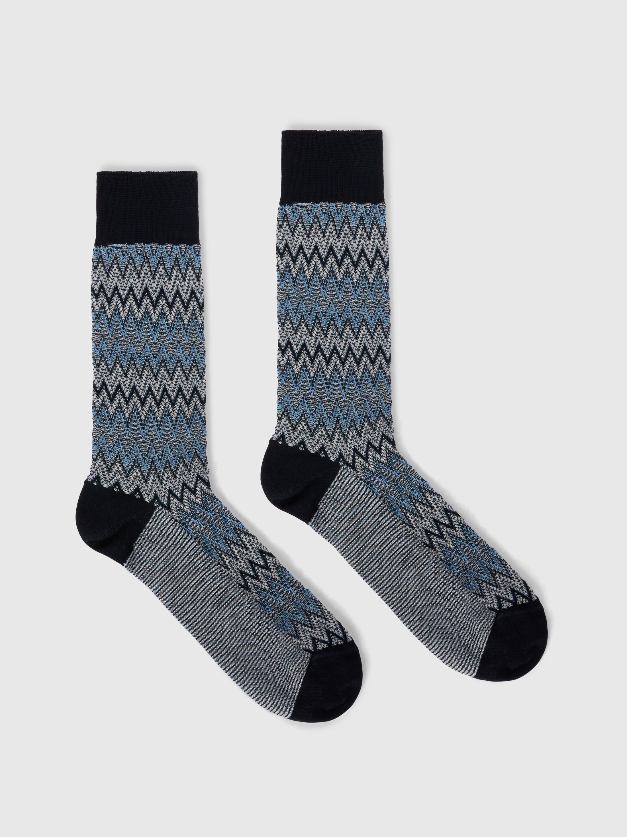 Missoni - Chaussettes mi-longues en mlange de coton motif zigzag dgrad Homme Multicolore Taille S 35 €