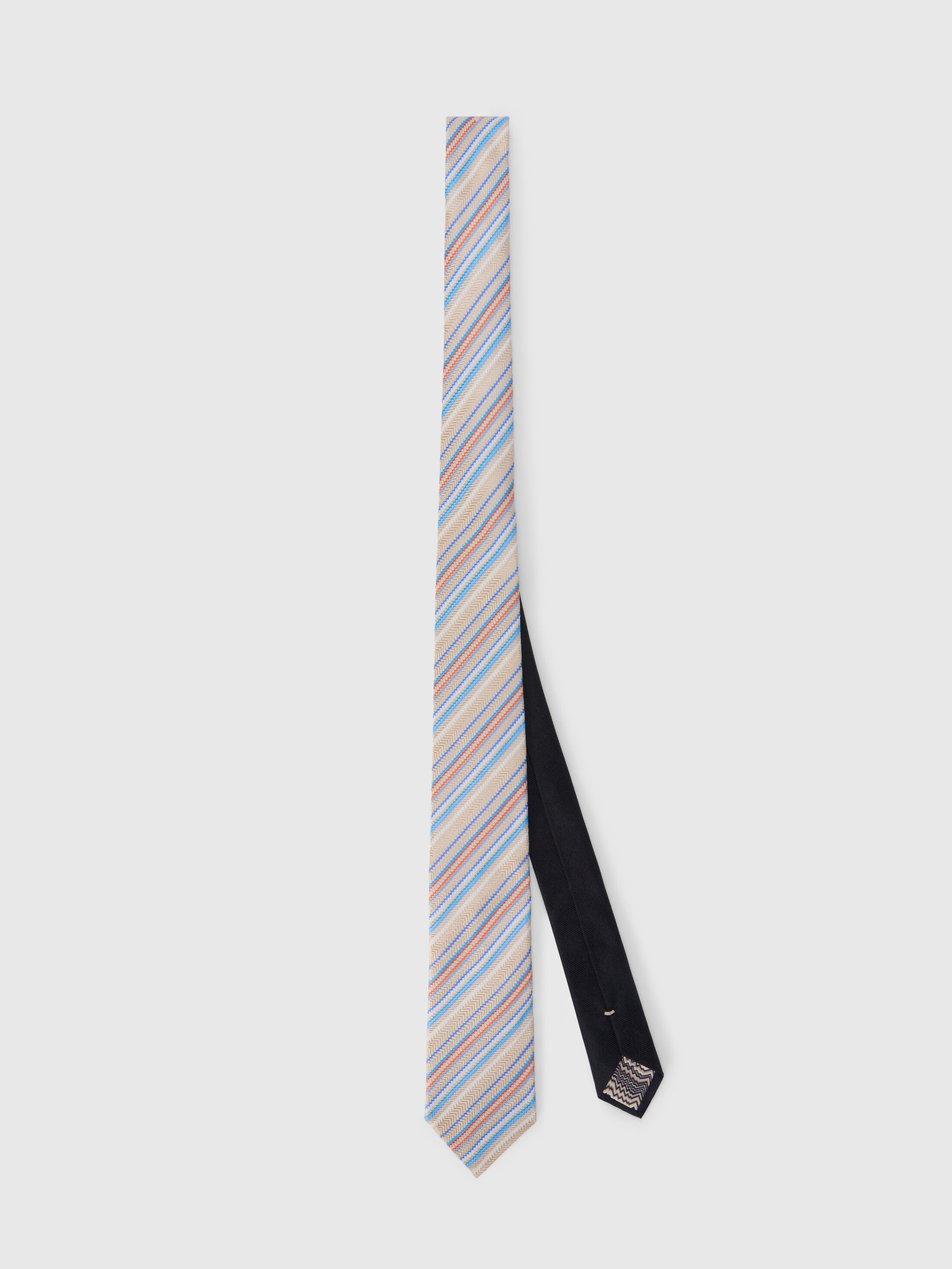Missoni - Cravate en soie micro-motif zigzag Homme Multicolore Taille UNIC 76 €