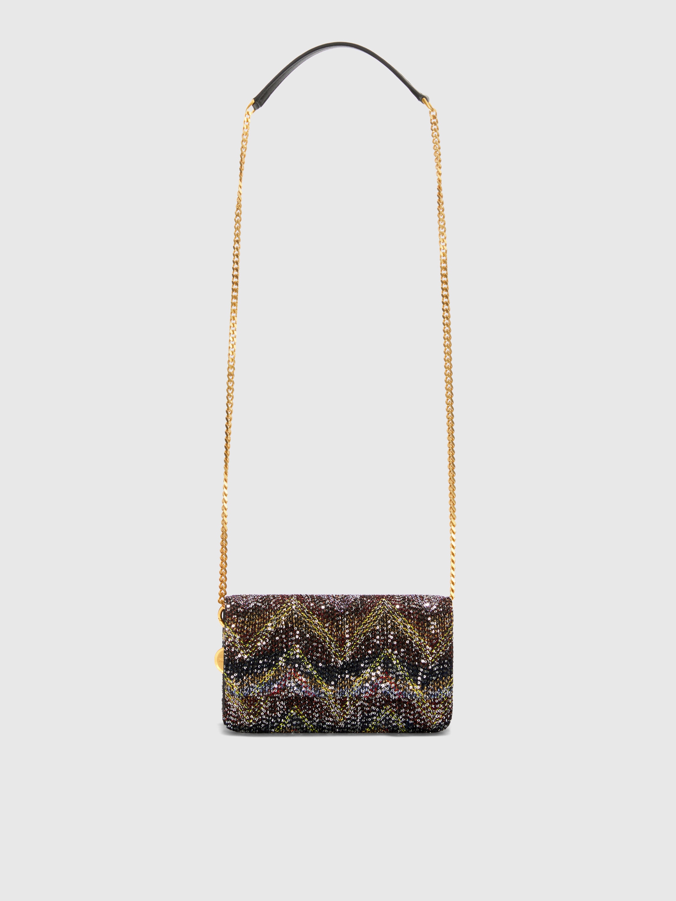 Missoni - Portefeuille-chane en cuir et toile Femme Multicolore Taille UNIC 790$
