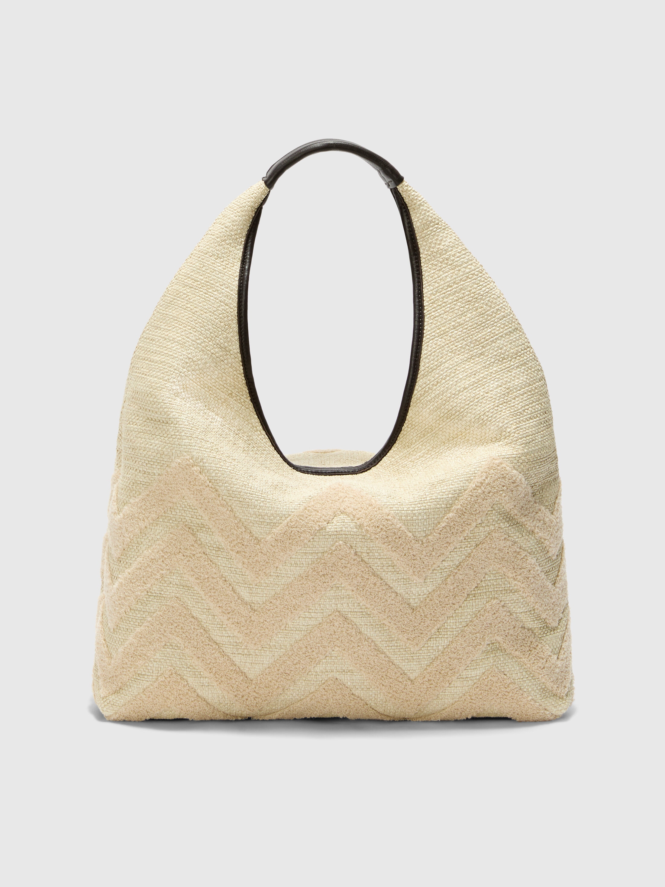 Missoni - Sac hobo en cuir et toile, Femme, Multicolore, Taille: UNIC