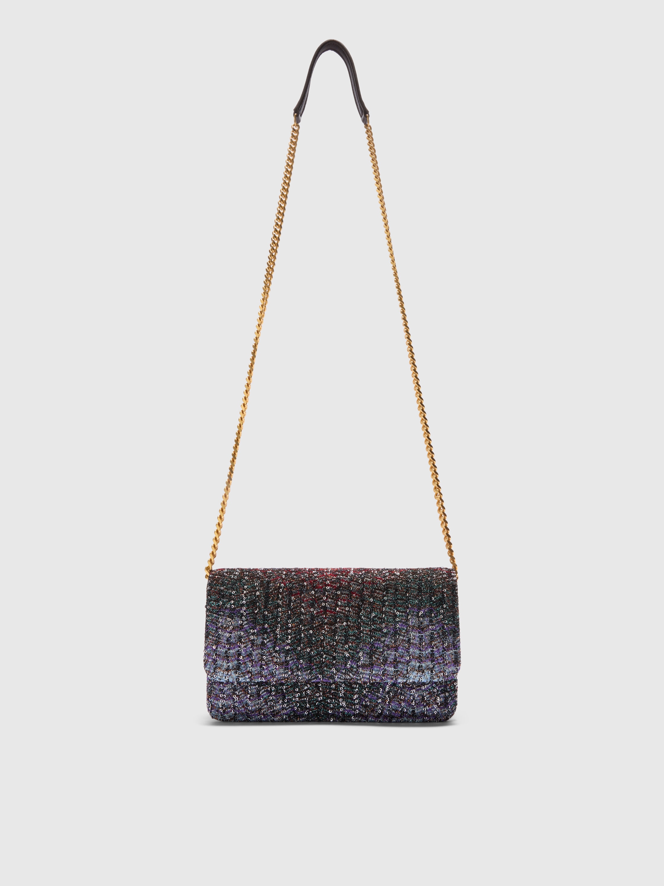 Missoni - Portefeuille chane en cuir et toile Femme Multicolore Taille UNIC 790$