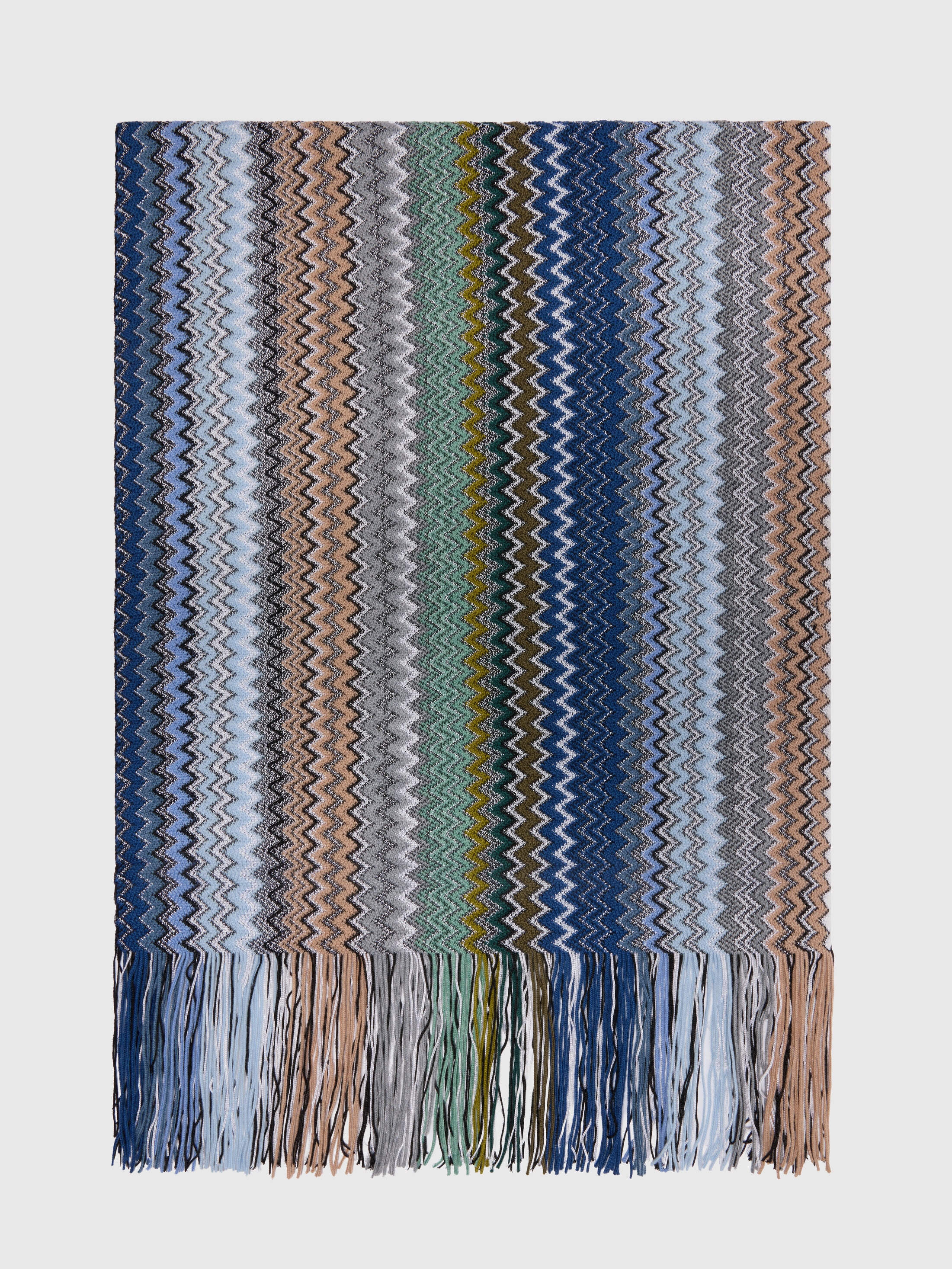 Missoni - charpe en laine mlange zig zag avec franges Femme Multicolore Taille UNIC 170 €