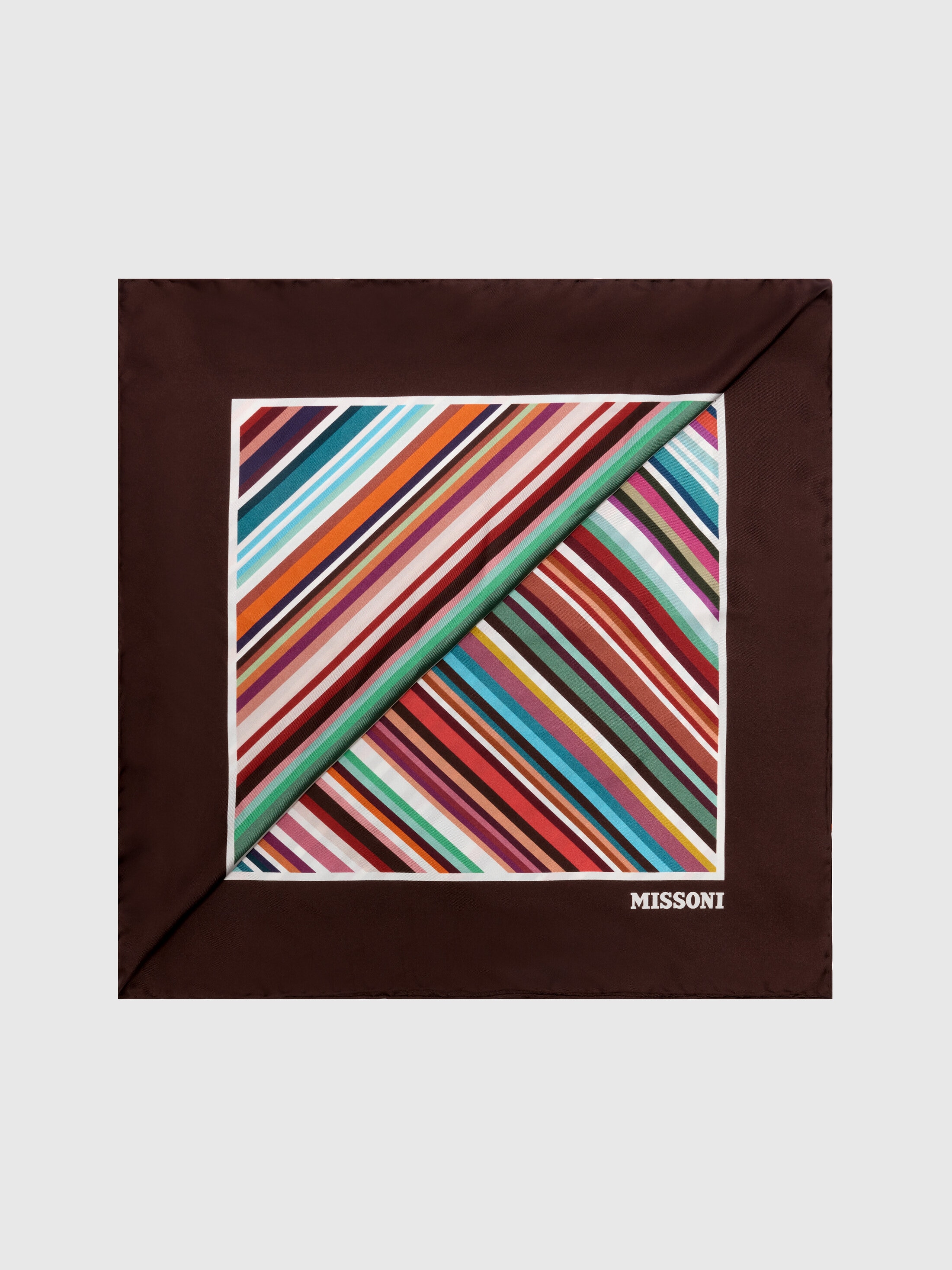 Missoni - Foulard en soie pure rayures Femme Multicolore Taille UNIC 255$