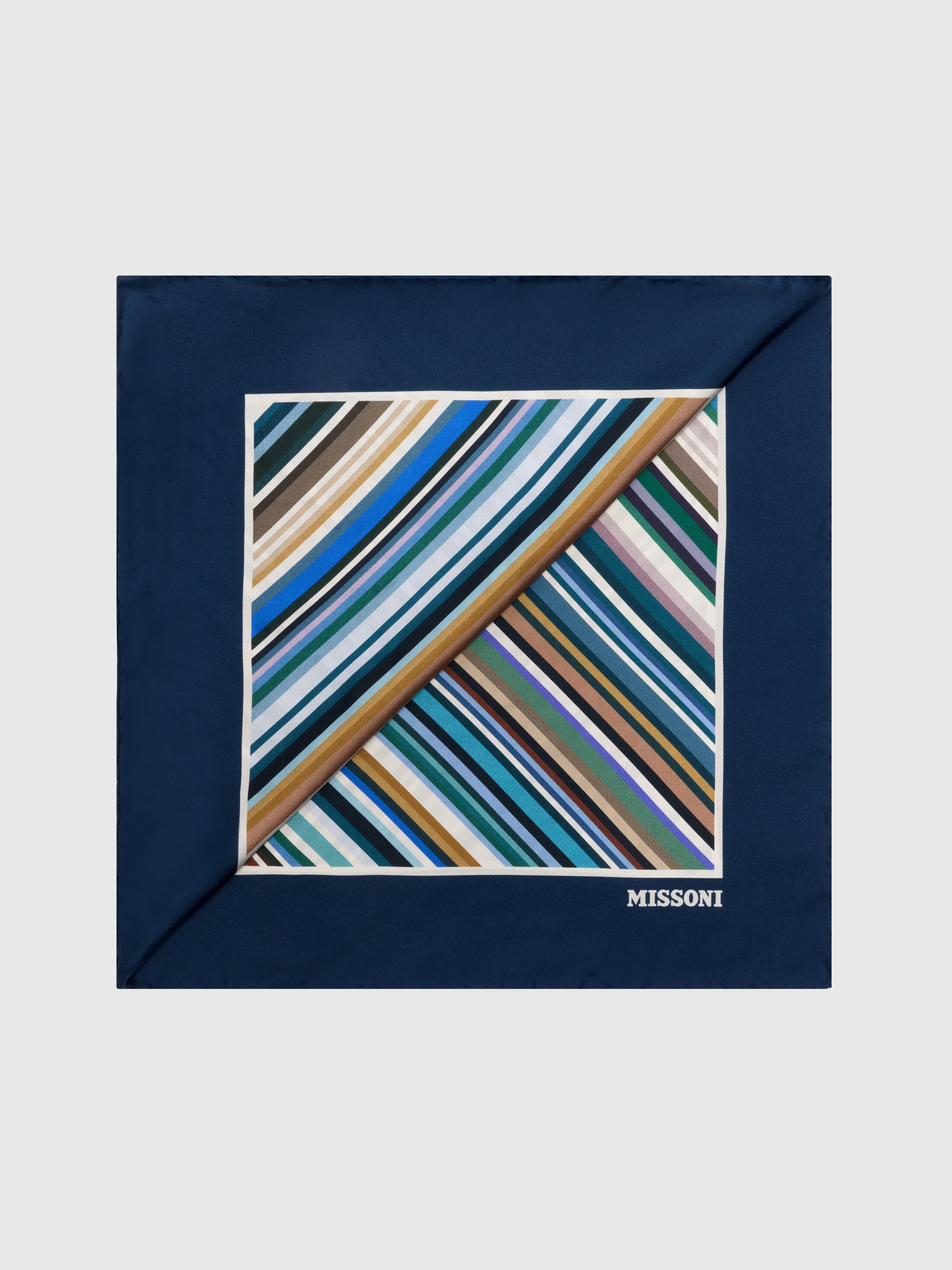 Missoni - Foulard en soie pure rayures Femme Multicolore Taille UNIC 255$