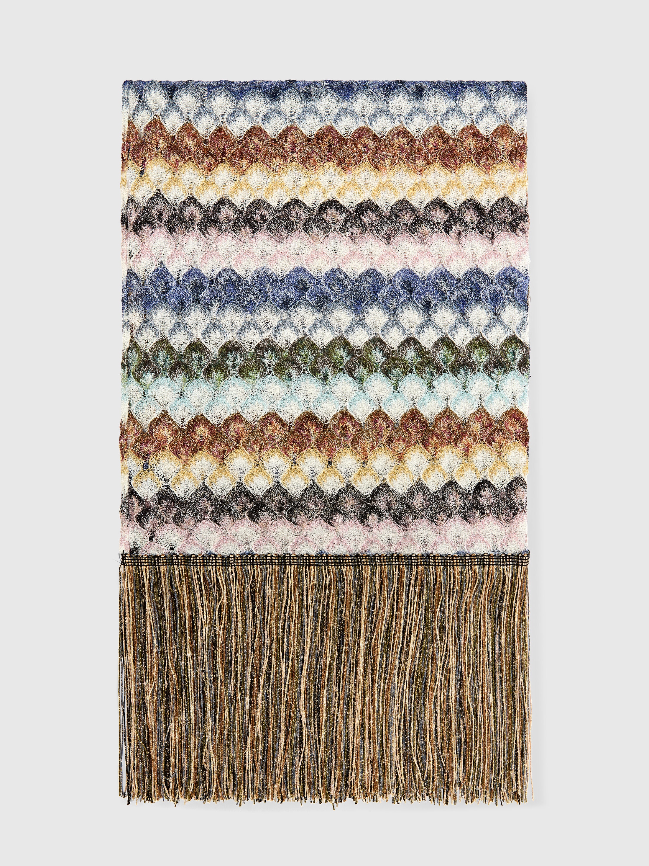 Missoni - tole en viscose lam avec franges et motif dentelle Femme Multicolore Taille UNIC 520 €