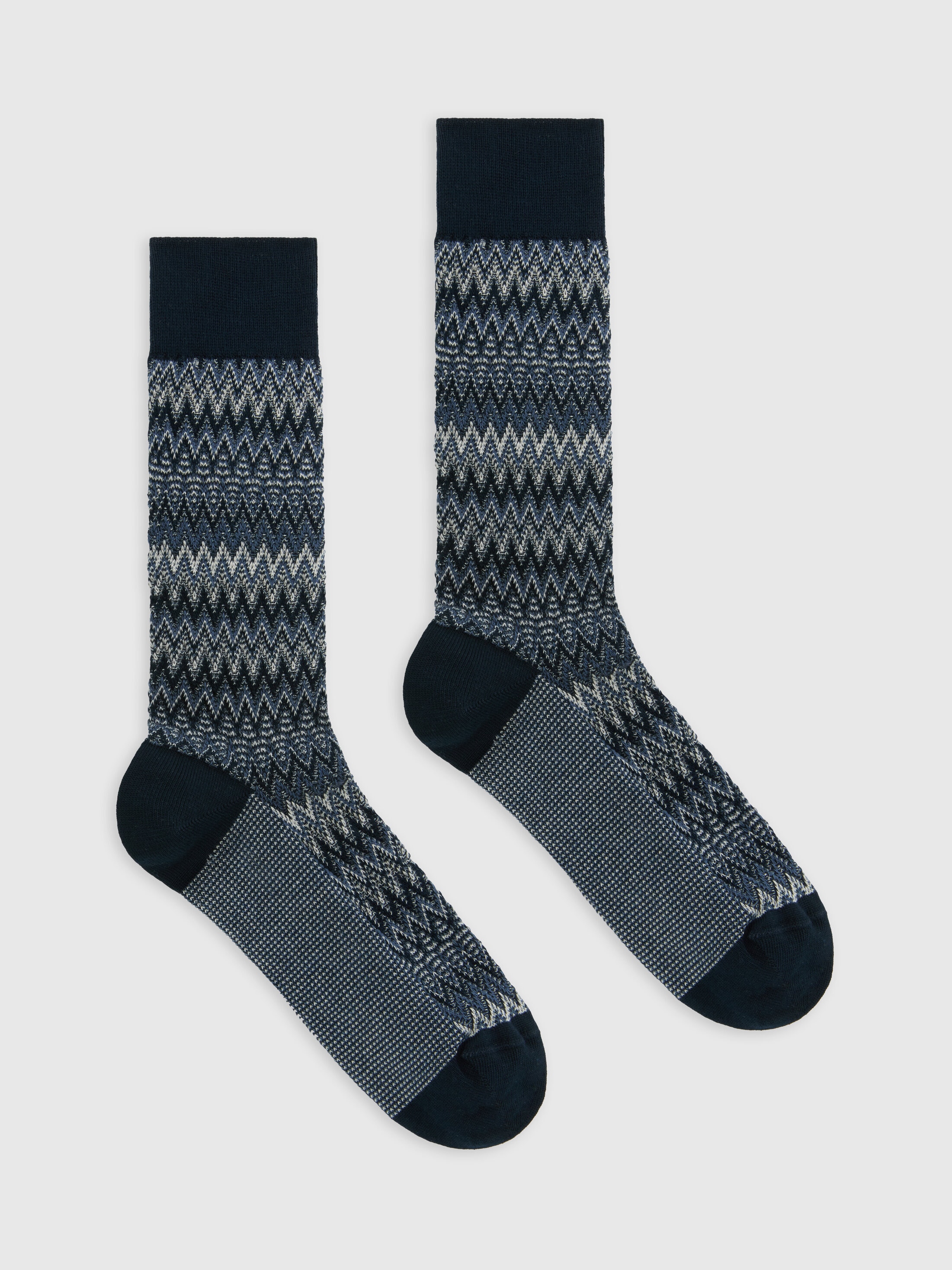Missoni - Chaussettes courtes en coton zig zag Homme Multicolore Taille M 50 €