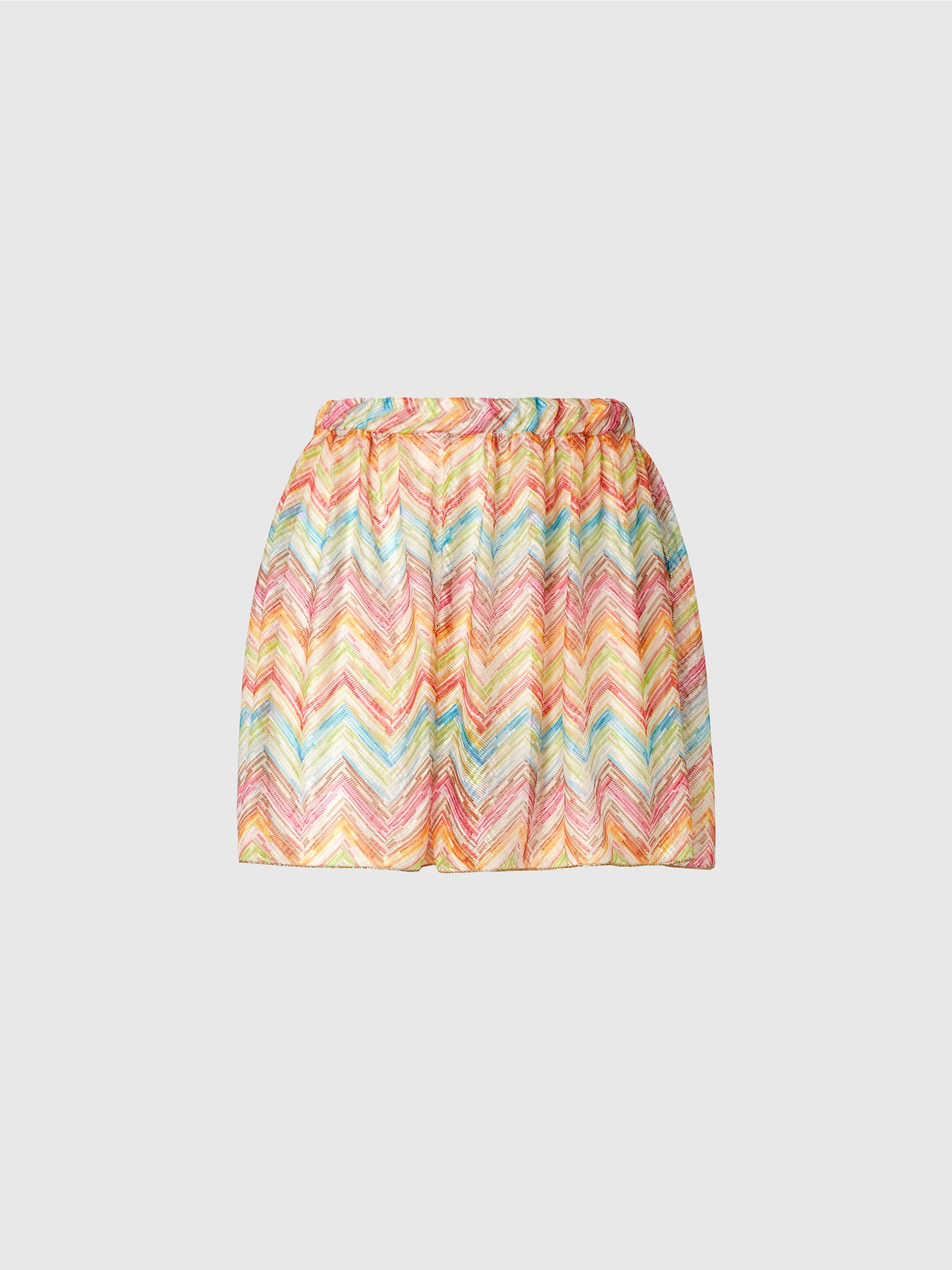 Shop Missoni Cover-up-shorts Aus Bedrucktem Tüll In Multicoloured