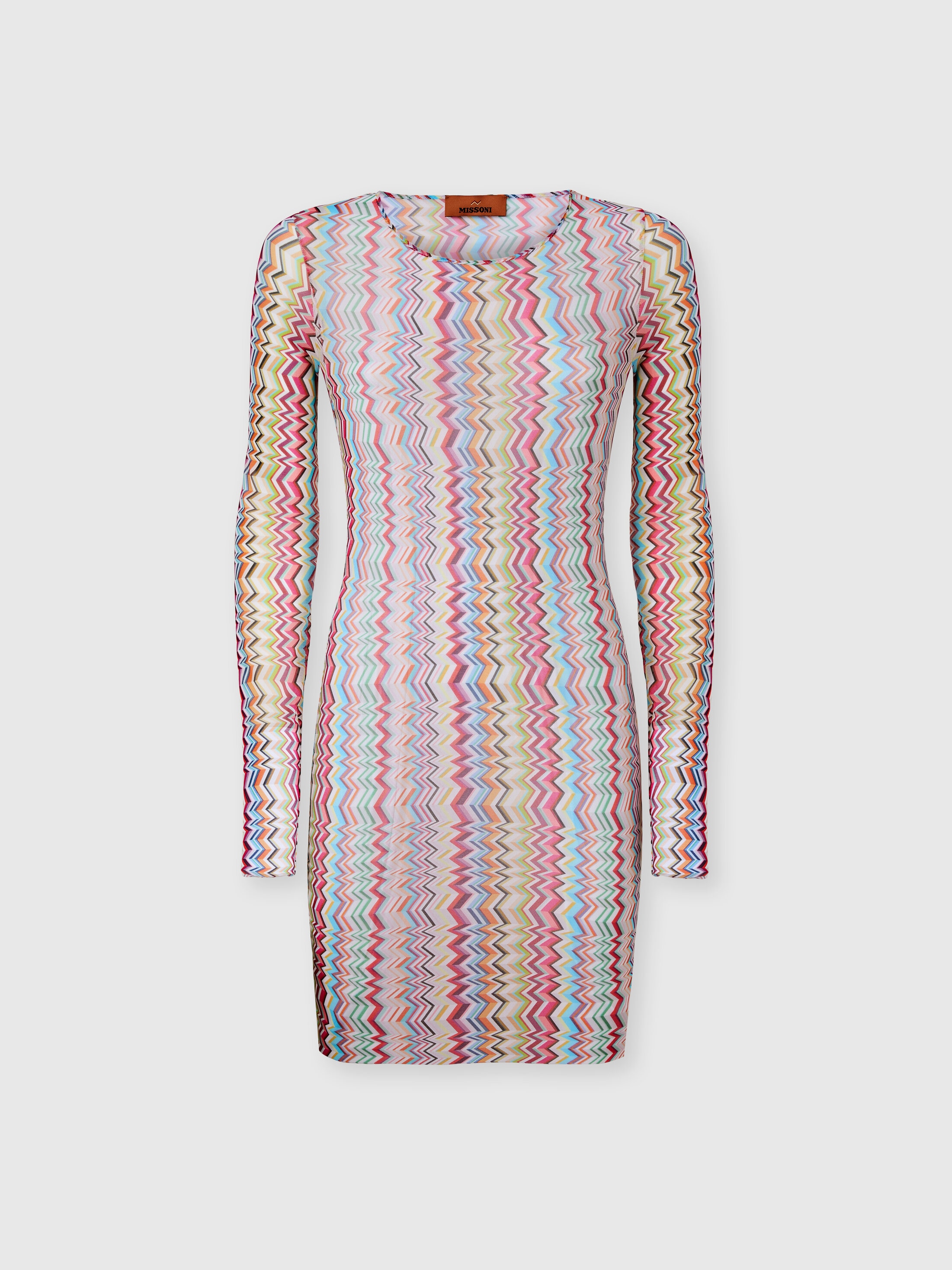 Missoni - T-shirt manches longues en tulle imprim zigzag Femme Multicolore Taille 40 590 €