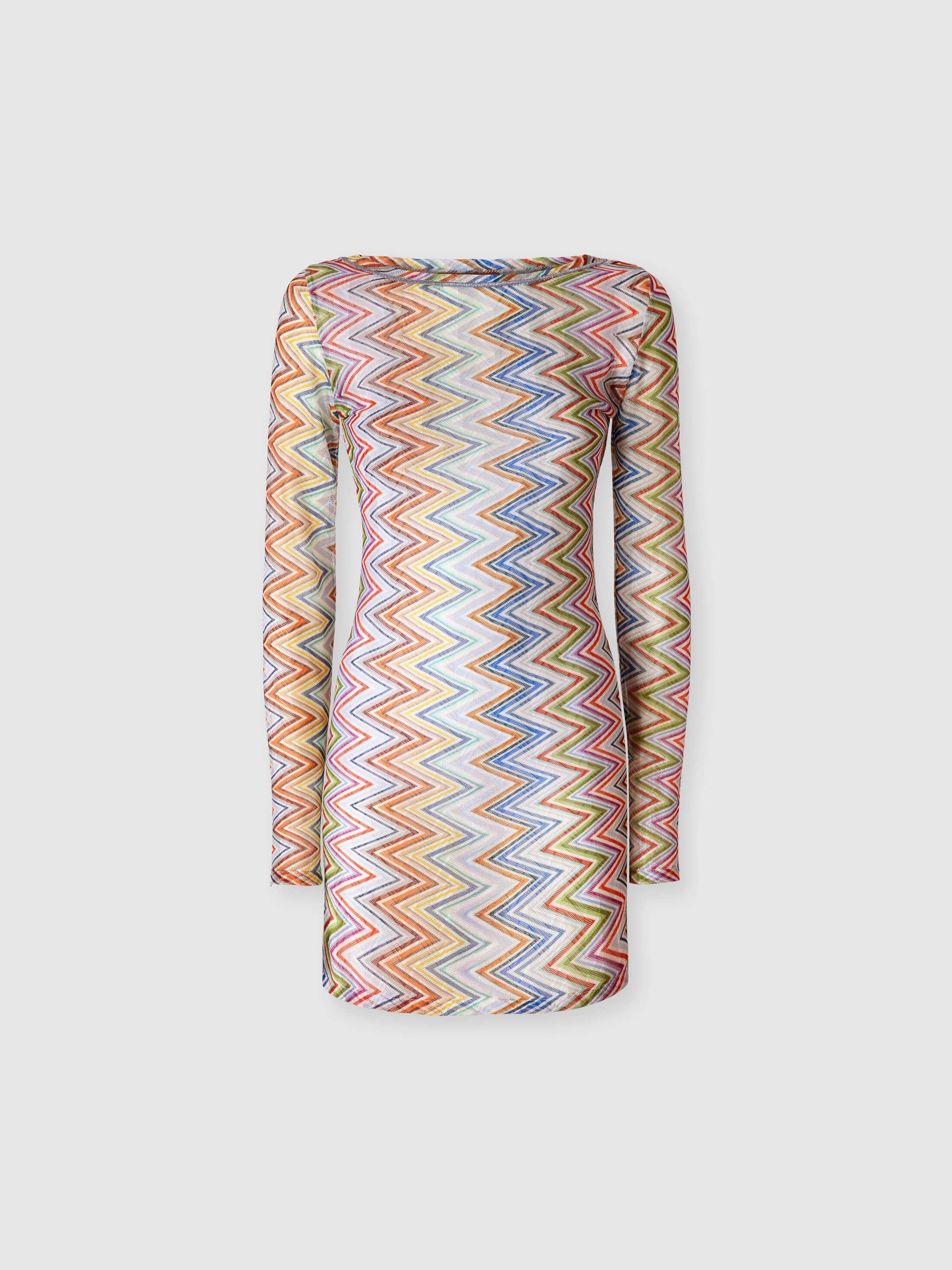 Missoni - T-shirt manches longues en tissu imprim zig zag Femme Multicolore Taille 46 690 €