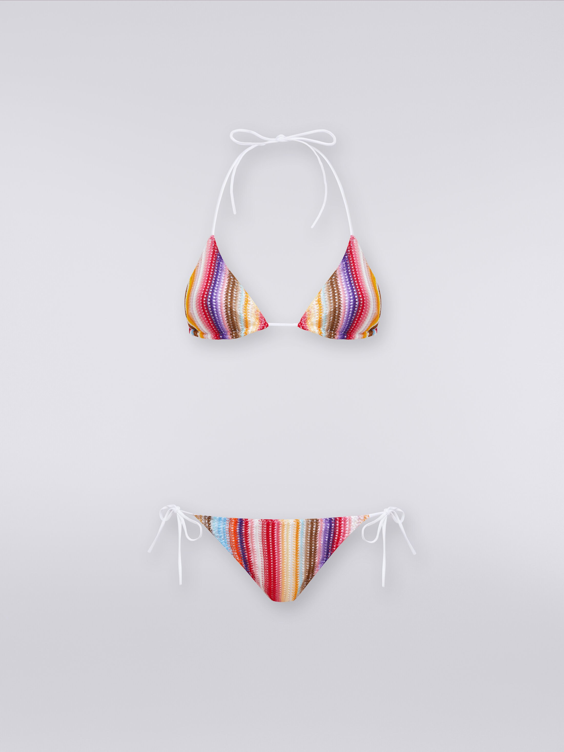 Calzedonia on X: New under the Sun☀️ Crochet bikinis & beachwear, artfully  woven to create super colourful geometric patterns!  ( 💜 Slide Triangle Bikini Top Tel Aviv Violet 🤍  Crochet Skirt White #