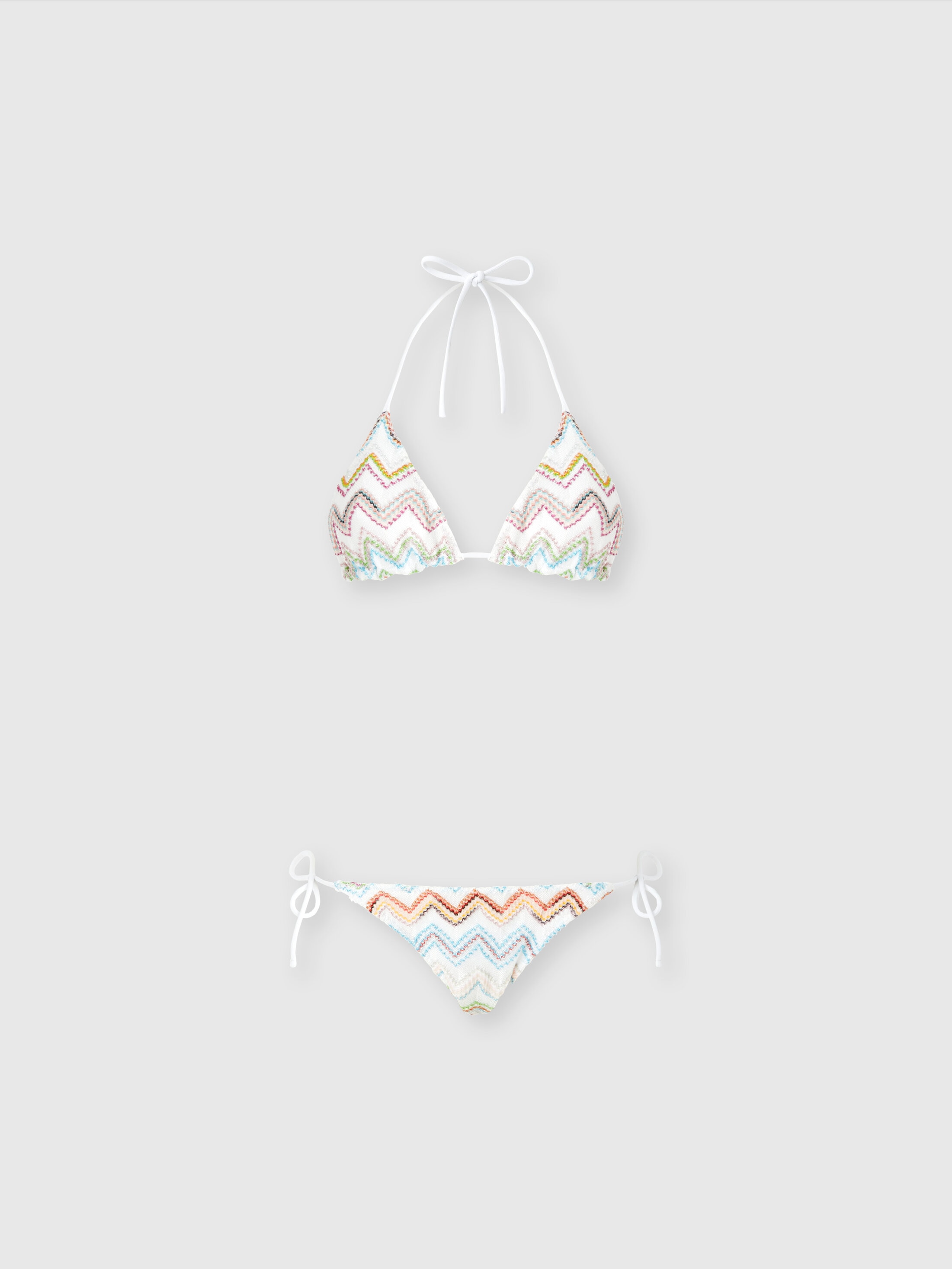 Triangle bikini with 3D lamé zig zag Multicoloured | Missoni