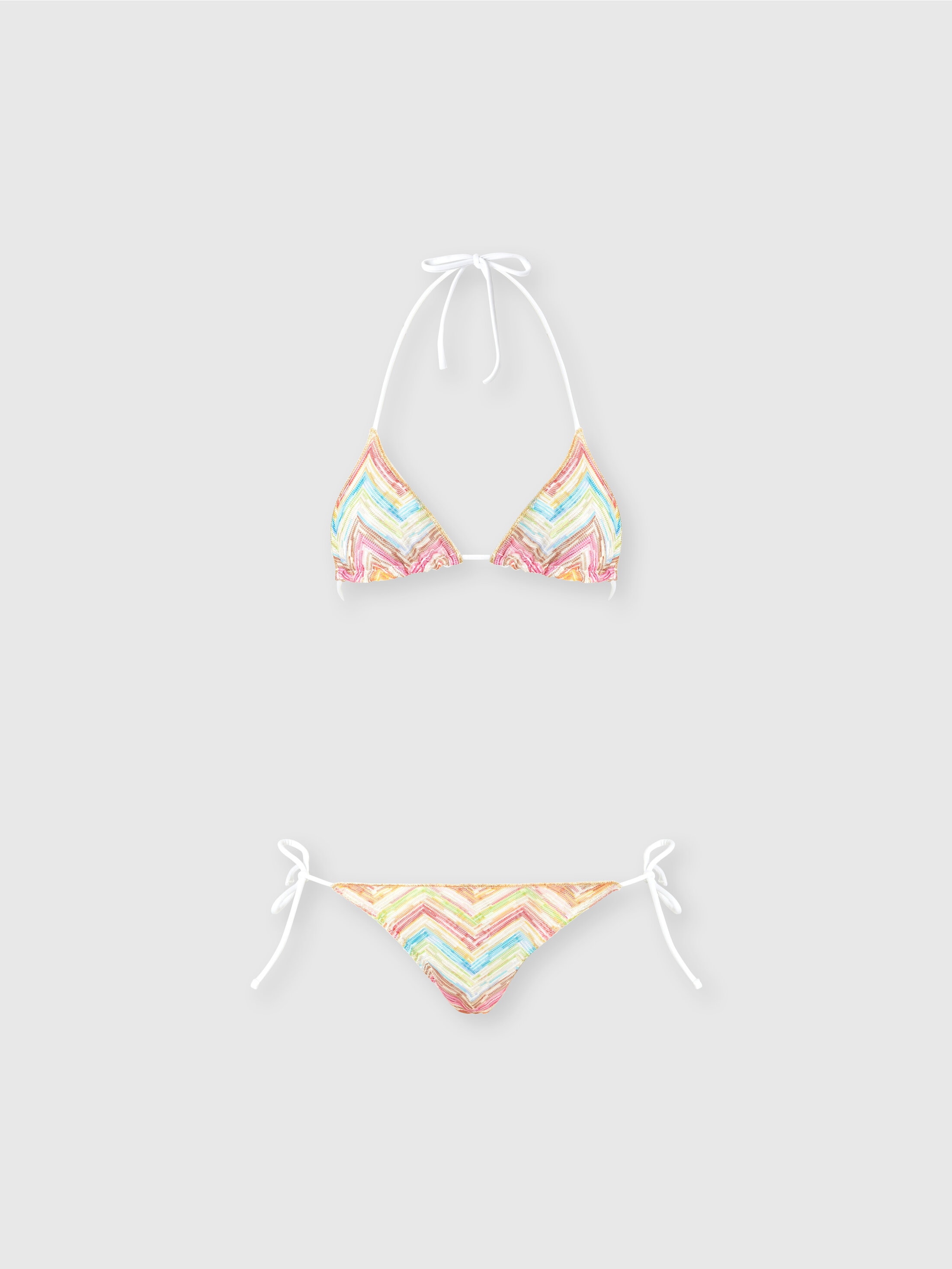 Triangle bikini in printed tulle Multicoloured | Missoni Triangle bikini in printed tulle Multicoloured | Missoni
