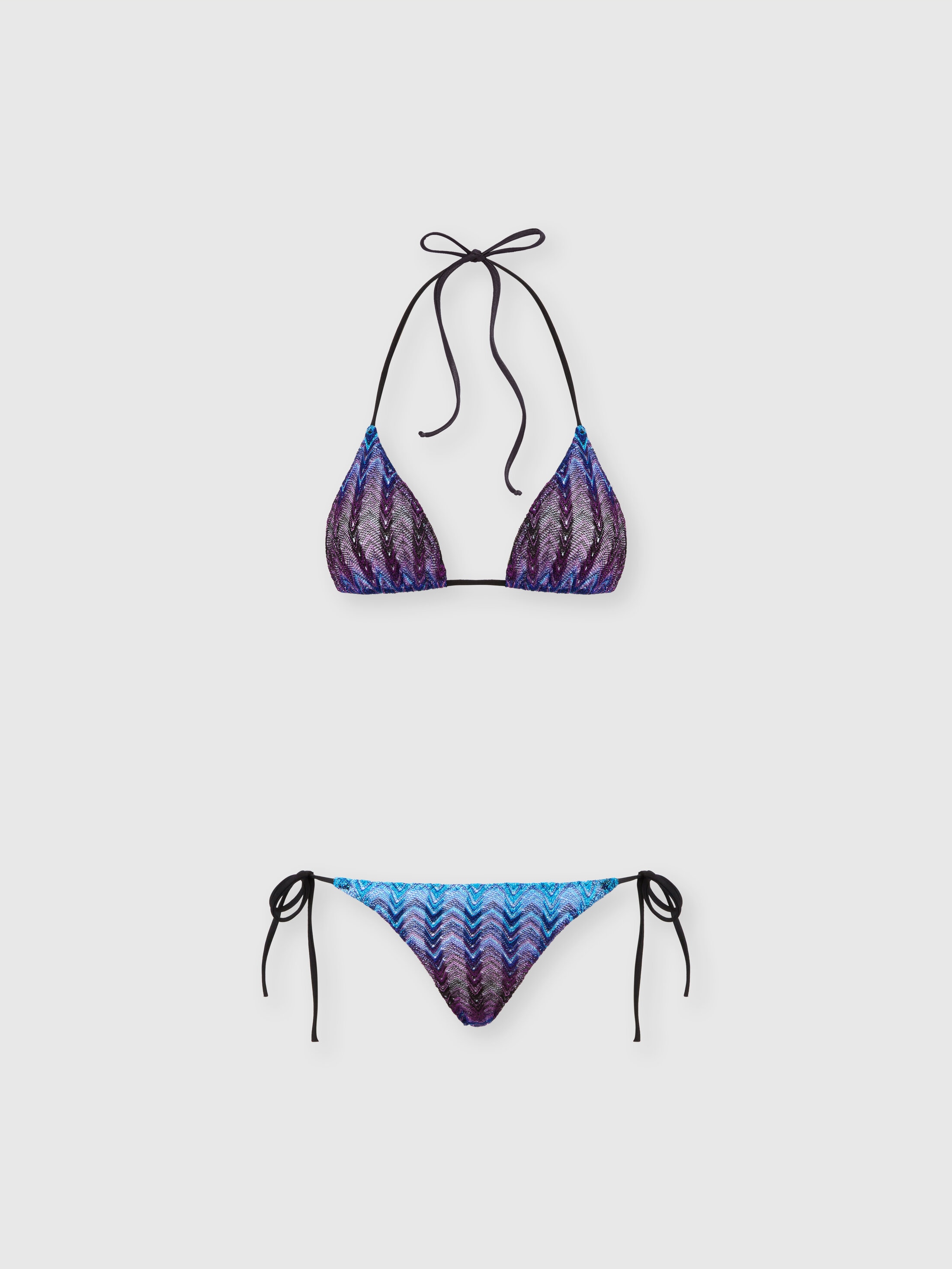 MISSONI BIKINI AUS VISKOSE UND LAMÉ MIT CHEVRON-MUSTER 