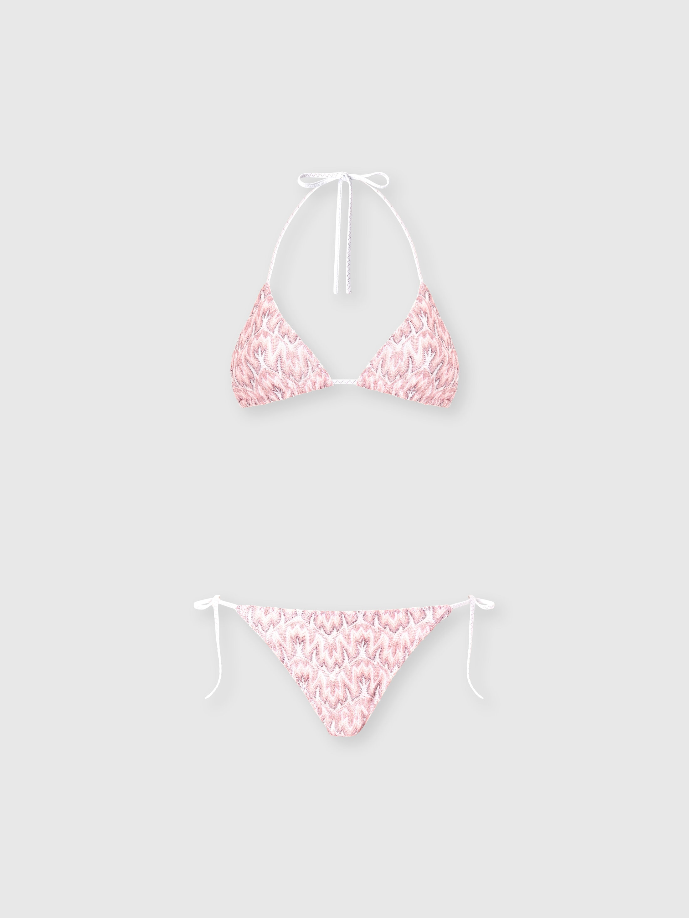 Missoni Donna Multicolore - Bikini A Triangolo In Viscosa Lamé Motivo Foliage, Taglia: 40