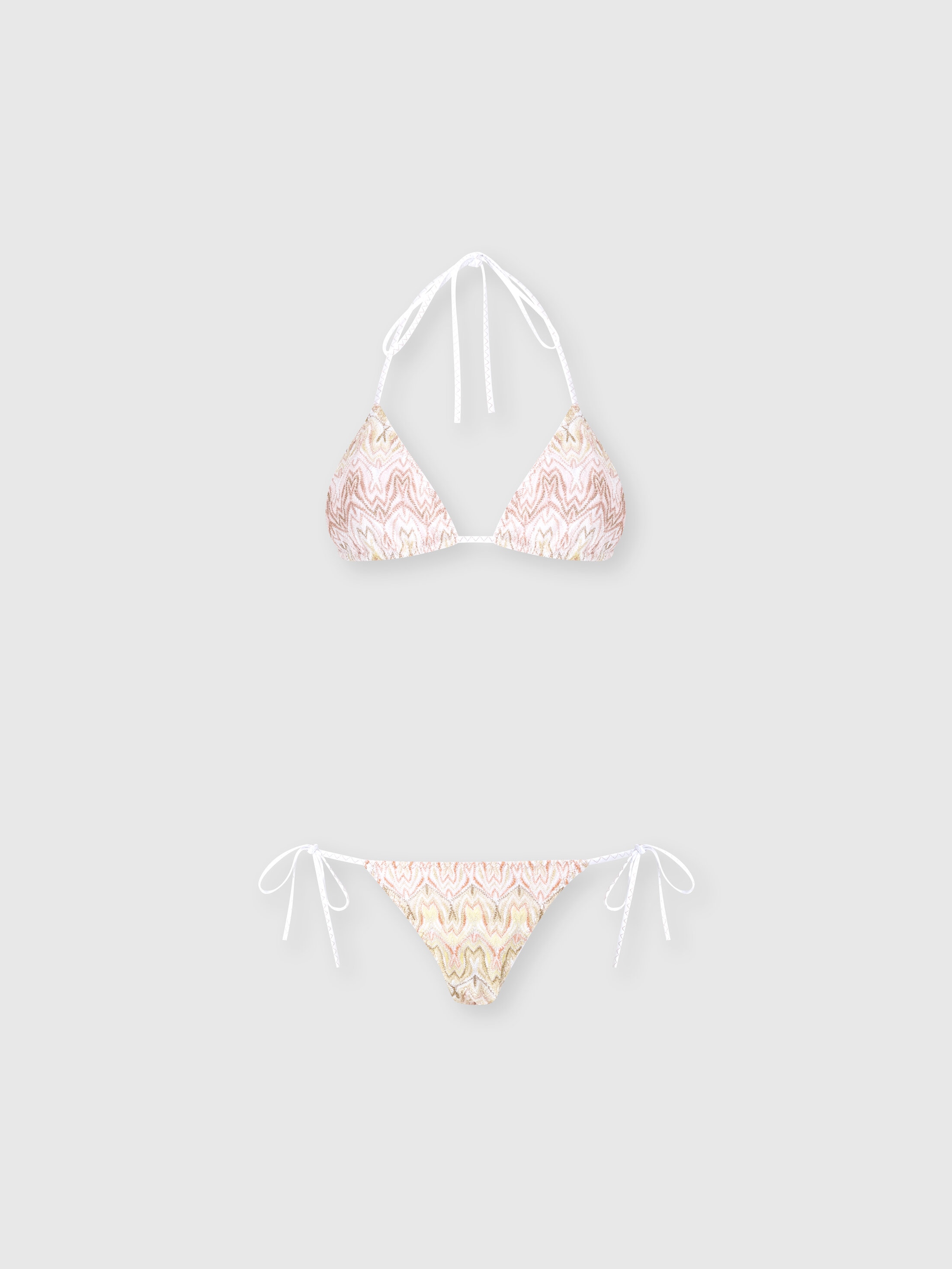 Missoni - Bikini en mlange de viscose lam motif dentelle space-dye Femme Rose Or Taille 48 390 €