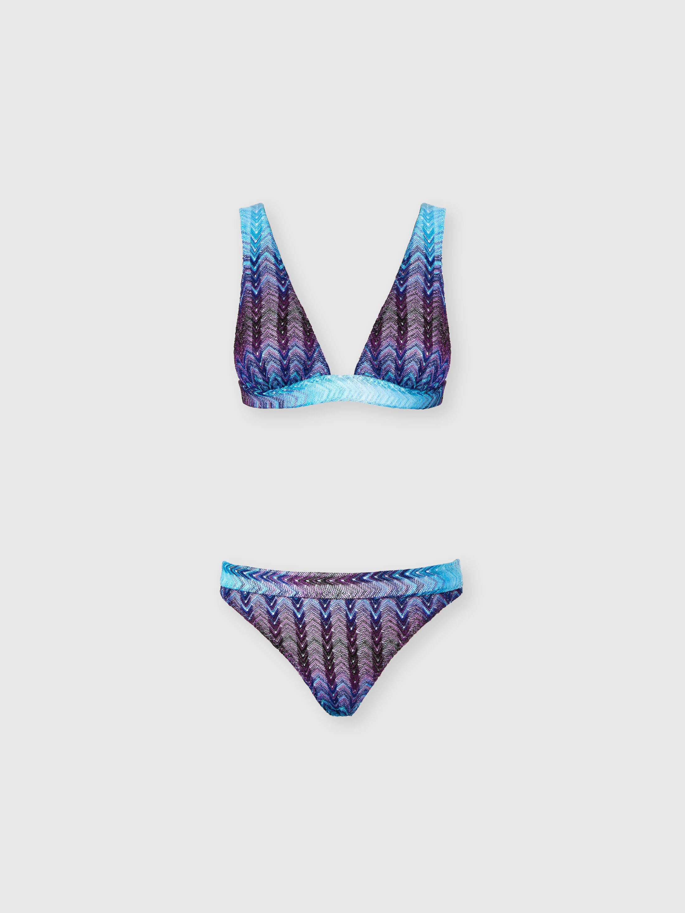 Missoni Zig Zag Pattern Bralette Bikini In Multi