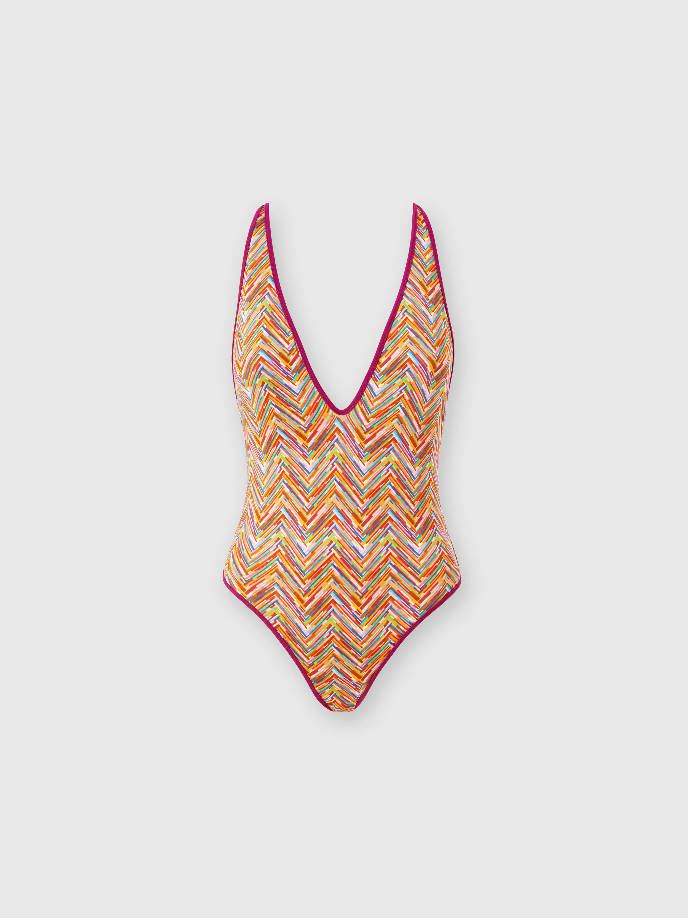 MISSONI WENDBARER BADEANZUG MIT PRINT UND V-AUSSCHNITT 