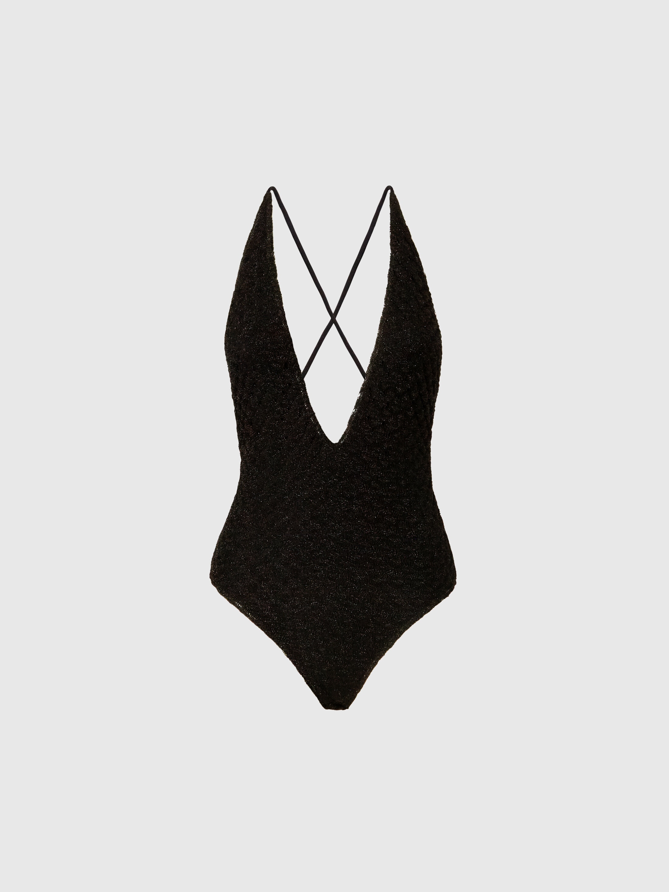 Missoni - Maillot une pice en viscose lam avec travail raschel Femme Noir Taille 40 490 €