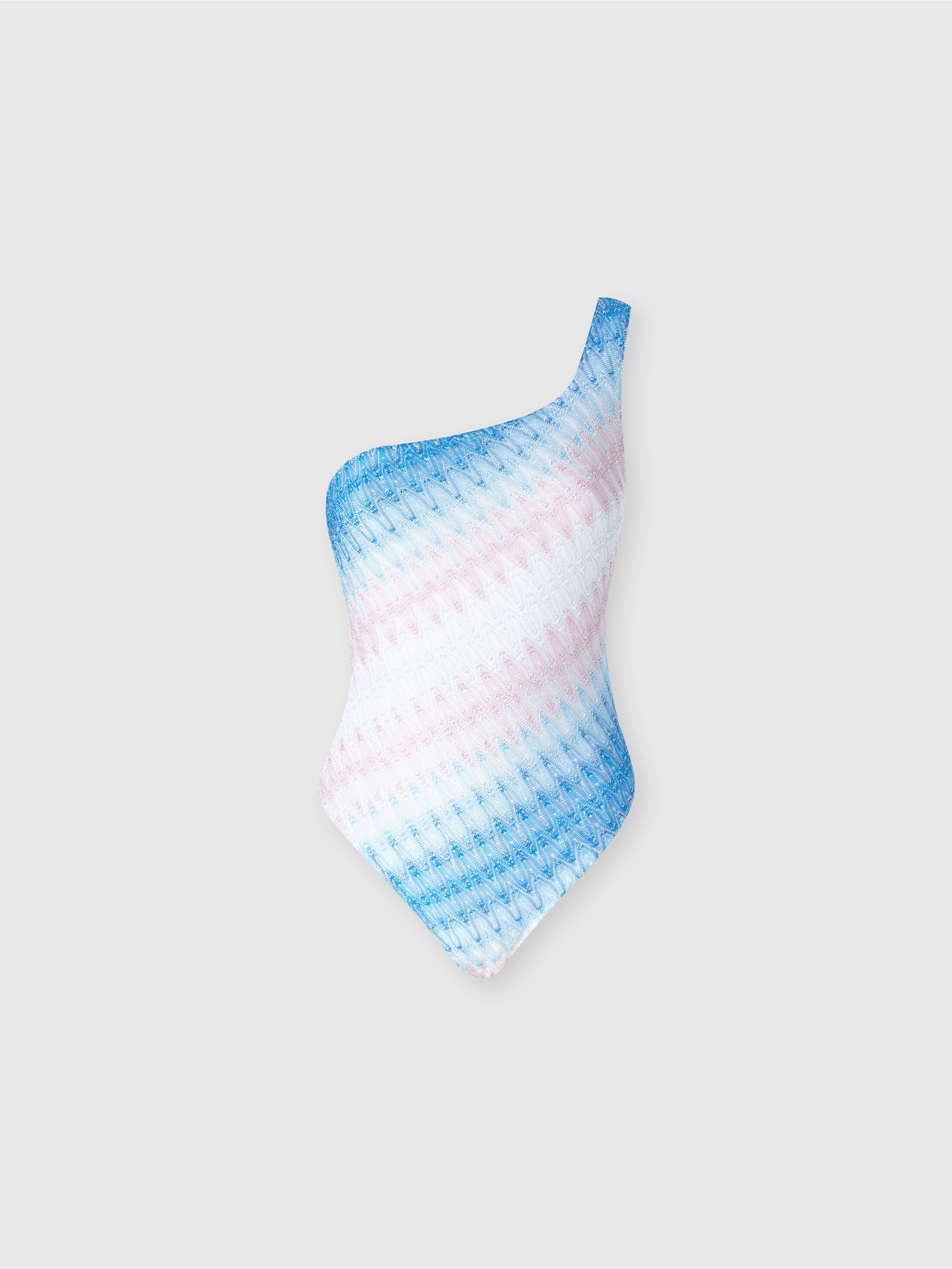 Missoni One-shoulder Swimsuit In Viscose And Lamé