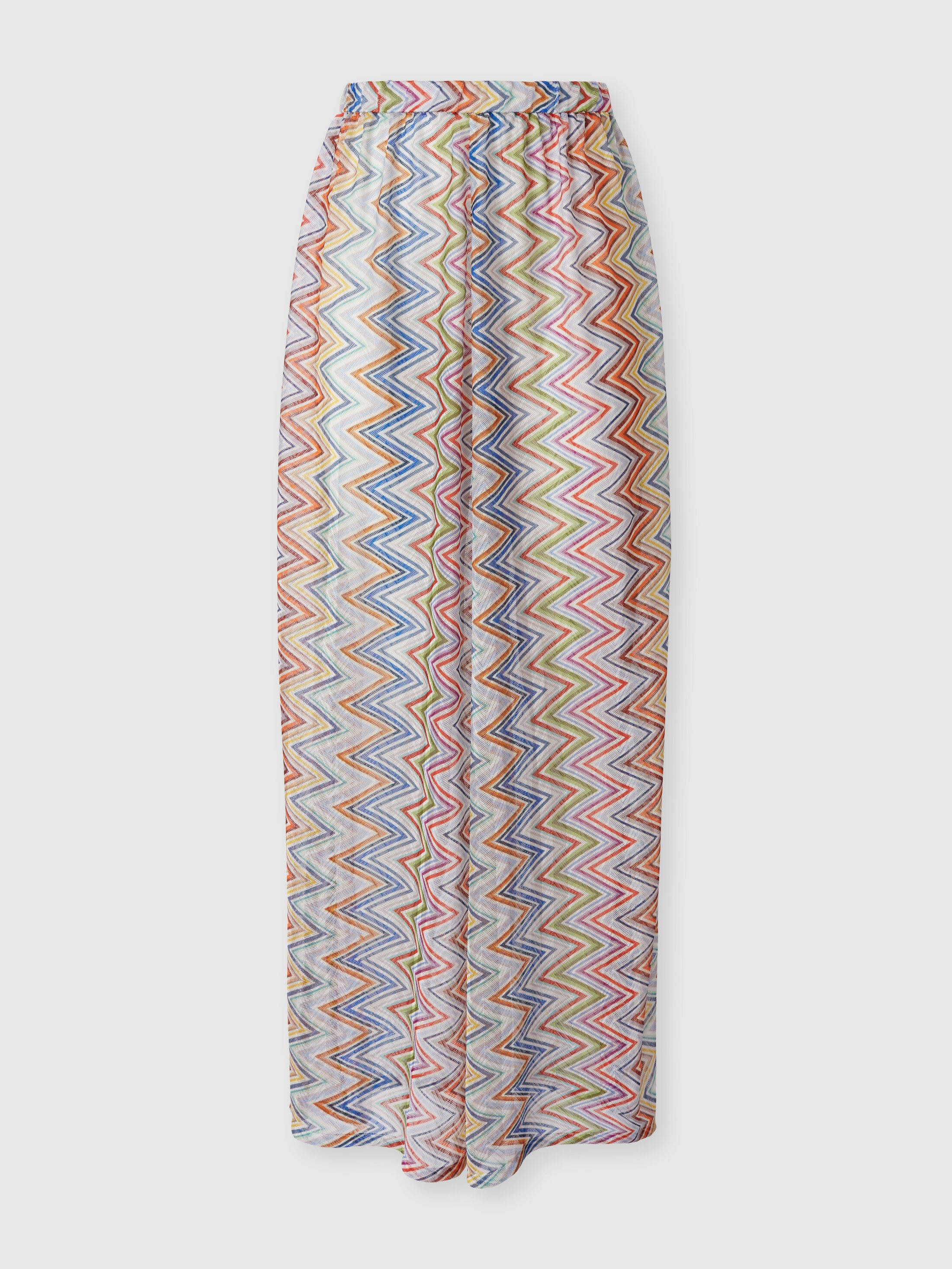 Missoni Donna Multicolore - Pantaloni Copricostume In Tessuto Stampa Zig Zag, Taglia: 40