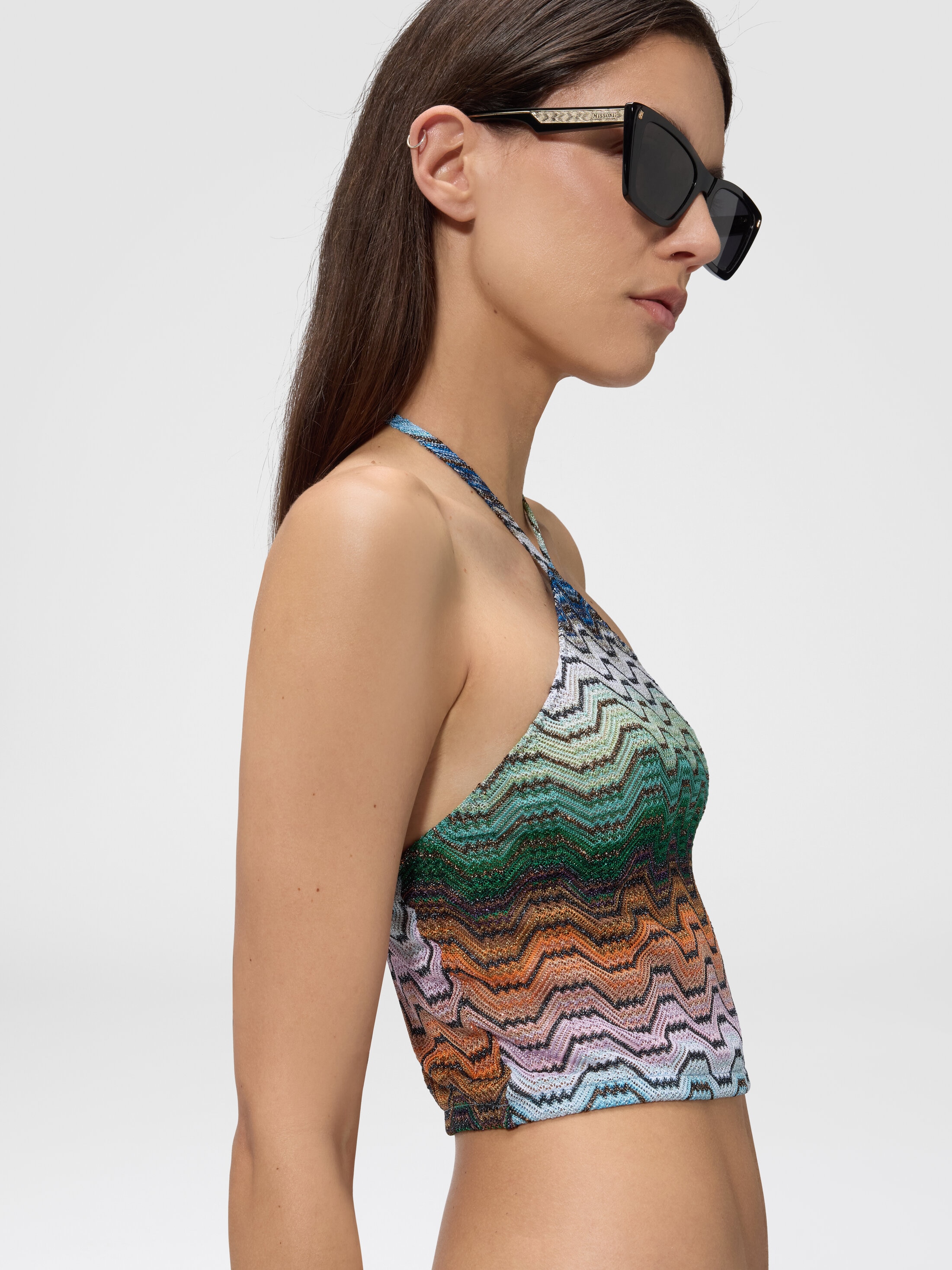 ビスコースラメ ホルターネック トップ マルチカラー | Missoni