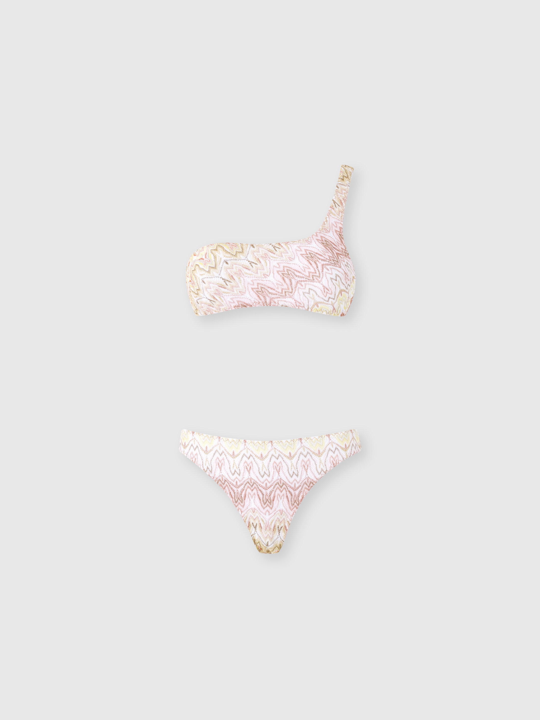 Missoni - Bikini une paule en dentelle space-dye Femme Rose Or Taille 40 450 €