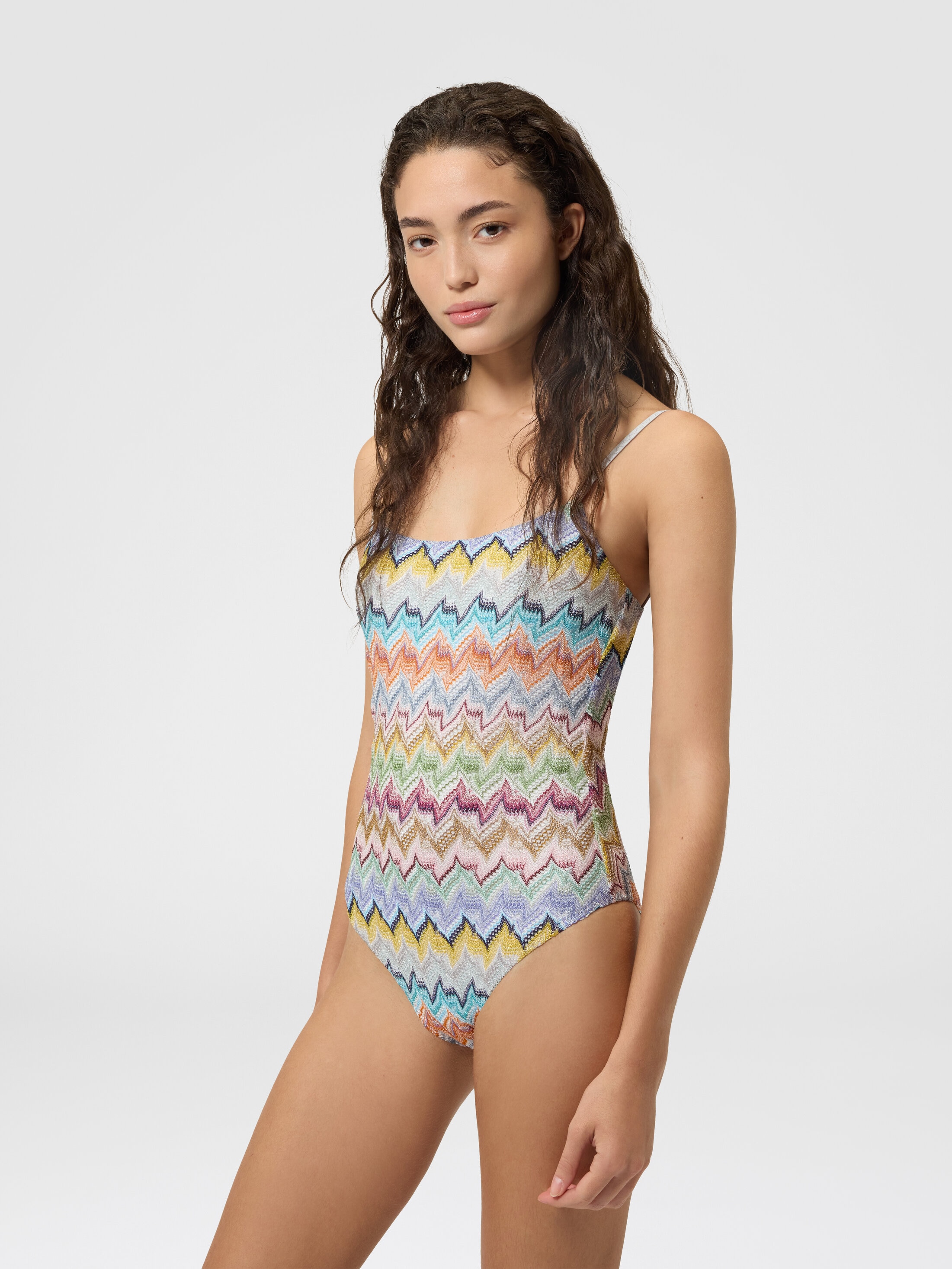 Viscose lamé one-piece swimsuit Multicoloured | Missoni