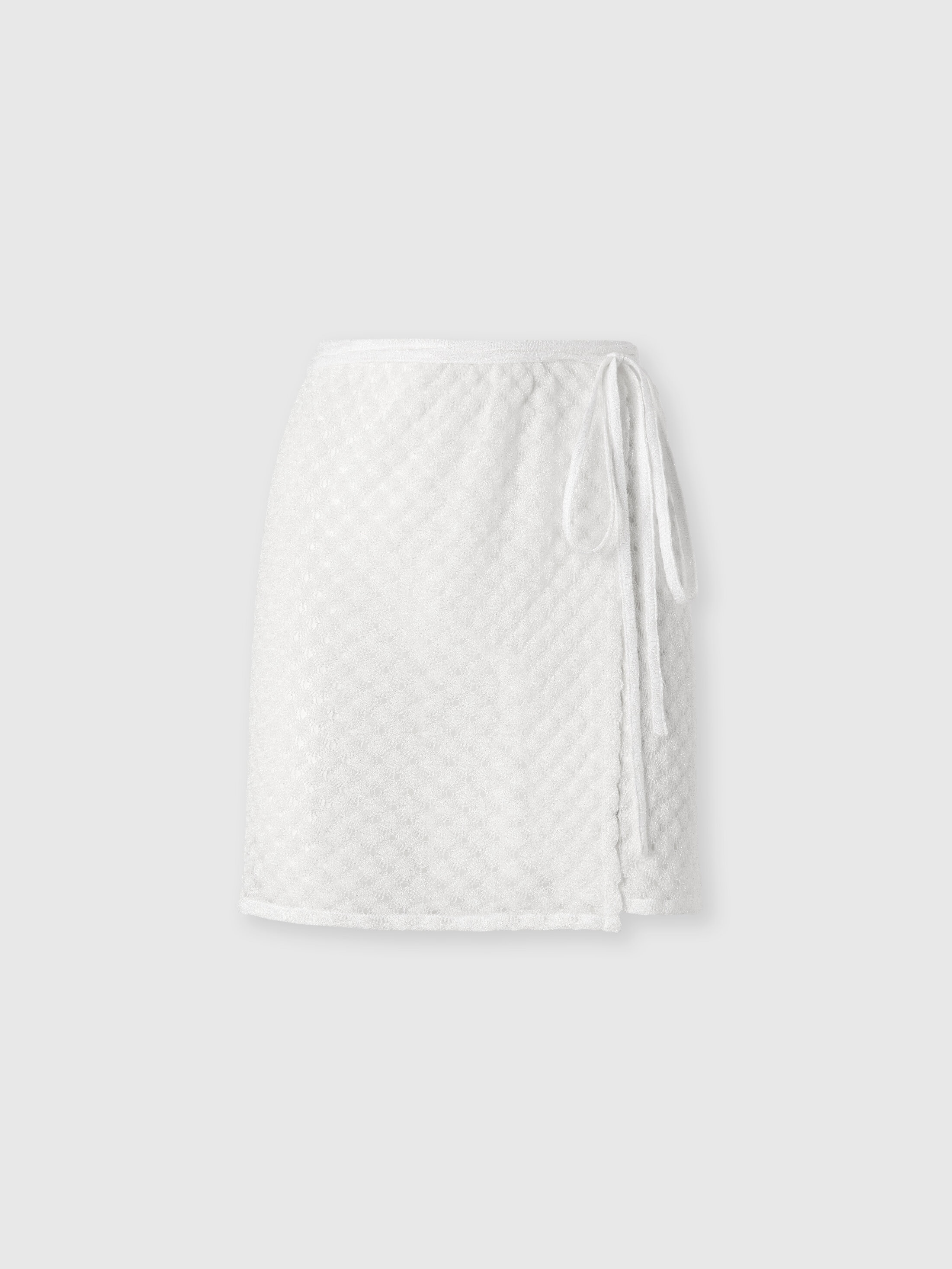 Missoni - Mini-jupe paro en viscose lam avec travail raschel Femme Blanc Taille L 520 €