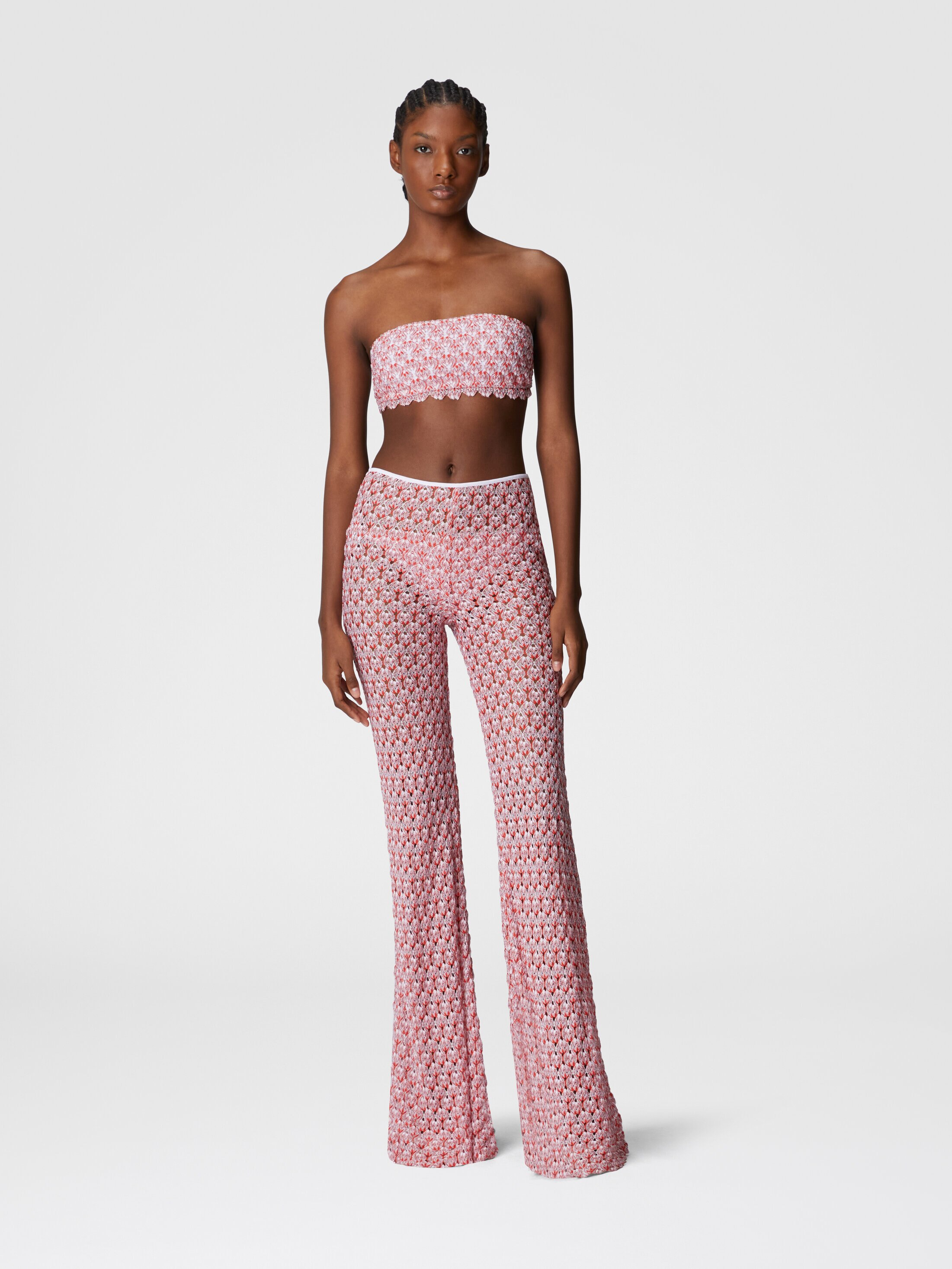 Low-rise lace pants Red | Missoni
