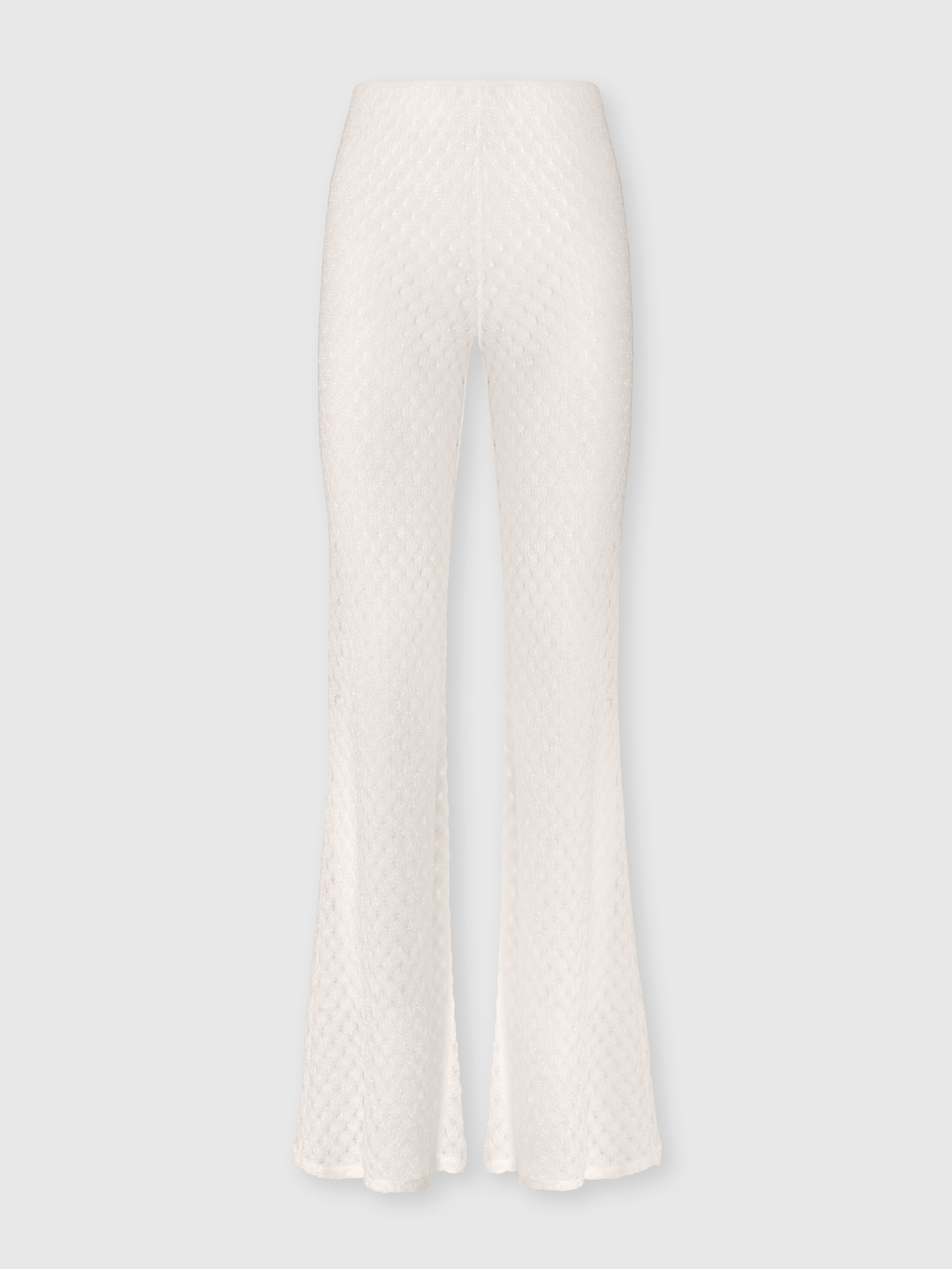 Missoni - Pantalon vas en viscose lam avec travail raschel Femme Blanc Taille 38 690 €