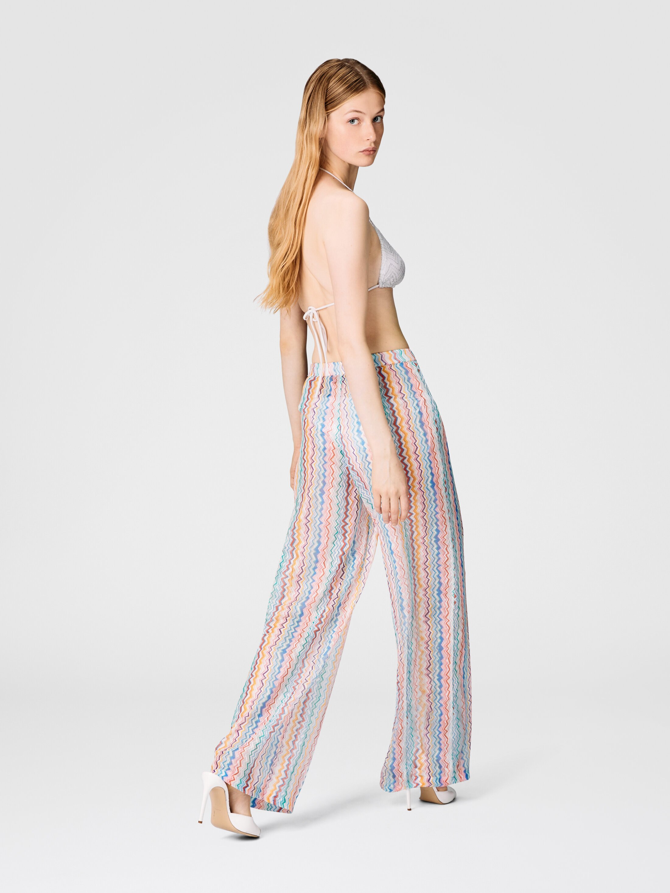 Palazzo pants with zig zag pattern Multicoloured | Missoni