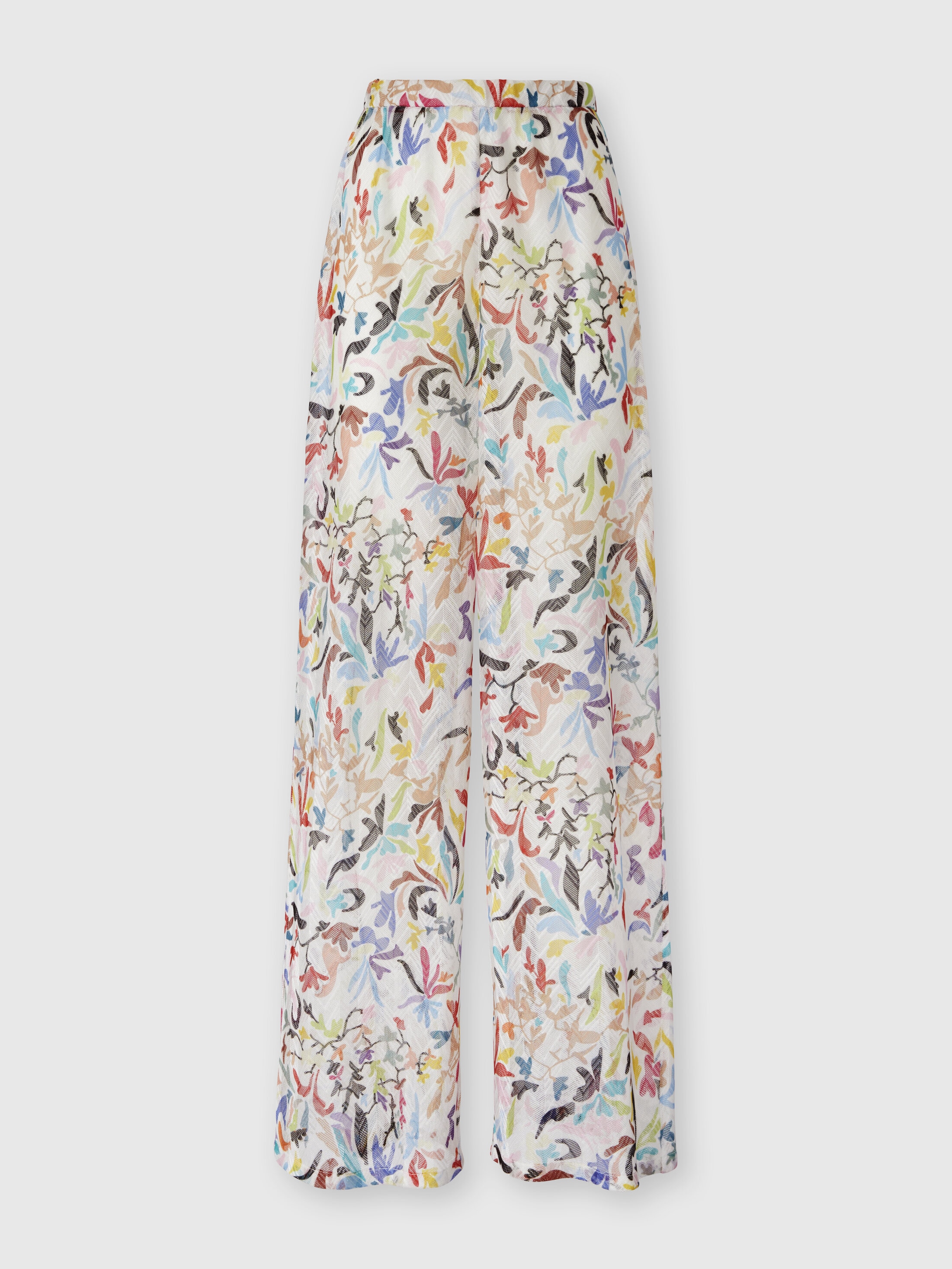 Missoni - Pantalon en tulle imprim ramage Femme Blanc Multicolore Taille 42 690 €