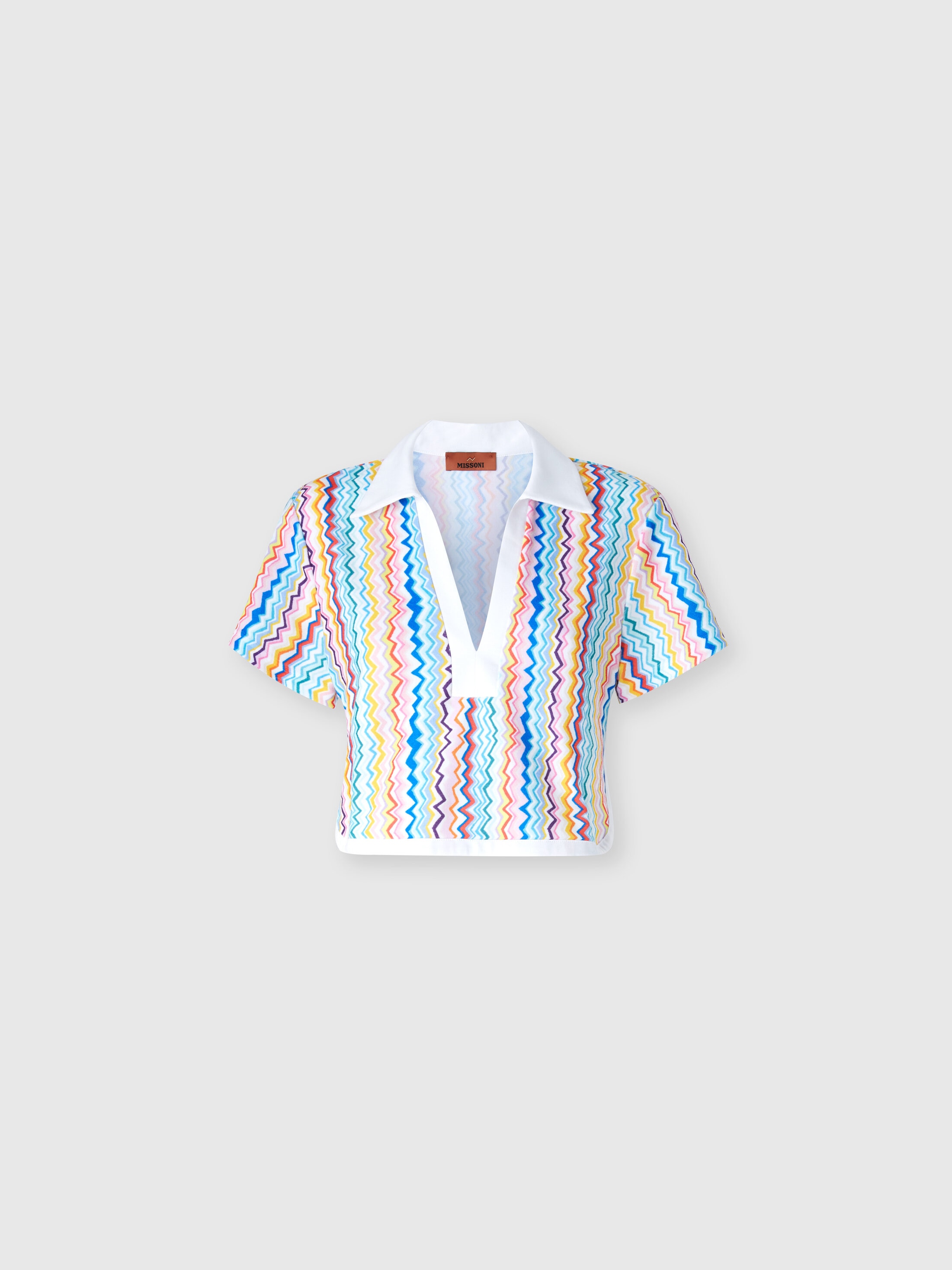 Short sleeve V-neck top Multicoloured | Missoni