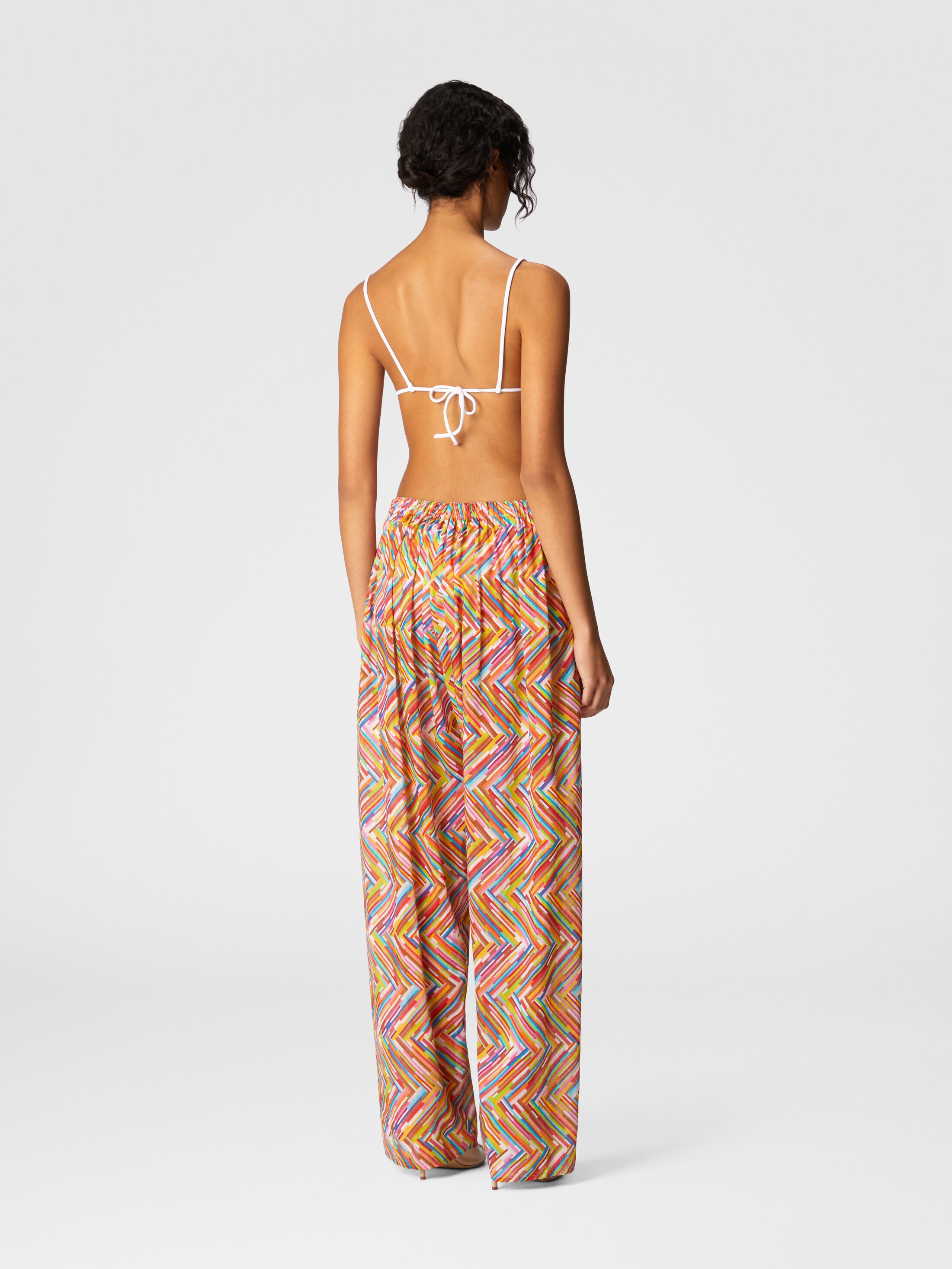 パンツ MISSONI Woman Pants Green DS25SI0GBK045B S614L Flare trousers in slub knit with sequins Green & Black | Missoni