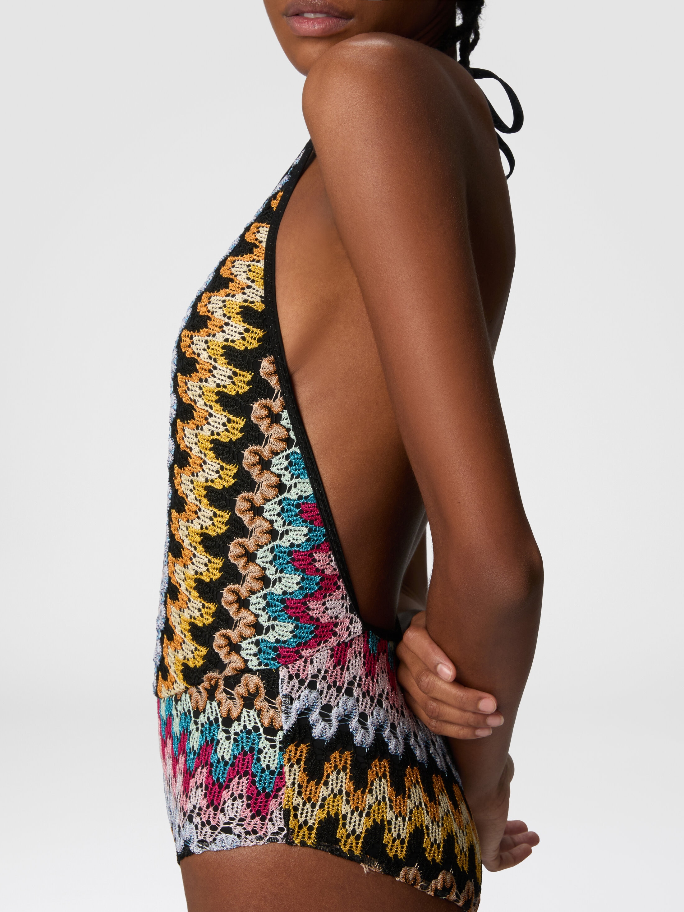 One-piece swimsuit in lamé viscose lace Multicoloured | Missoni One-piece swimsuit in lamé viscose lace Multicoloured | Missoni