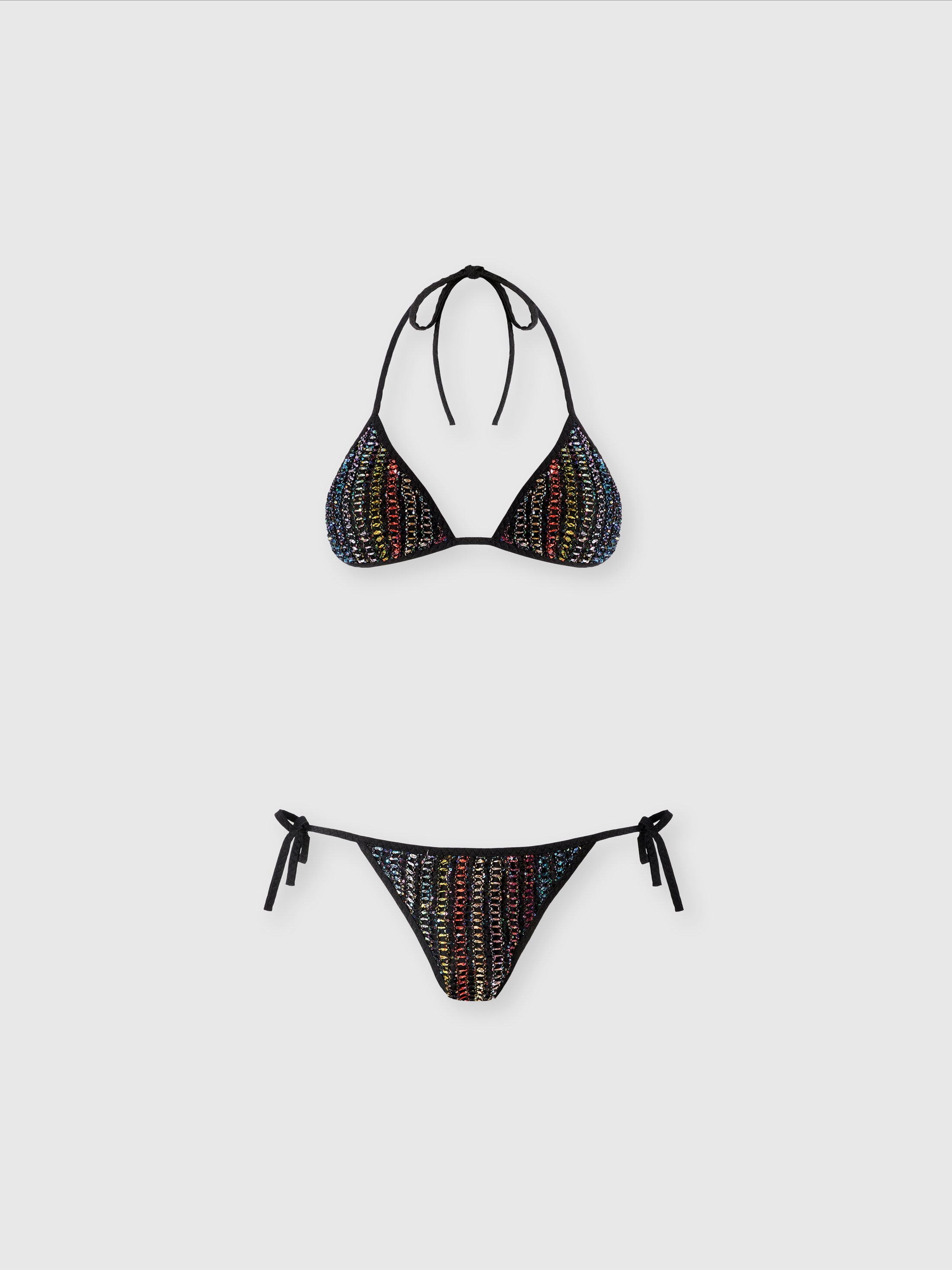 Missoni Classic Mesh Bikini With Lamé And Sequin Details In Black
