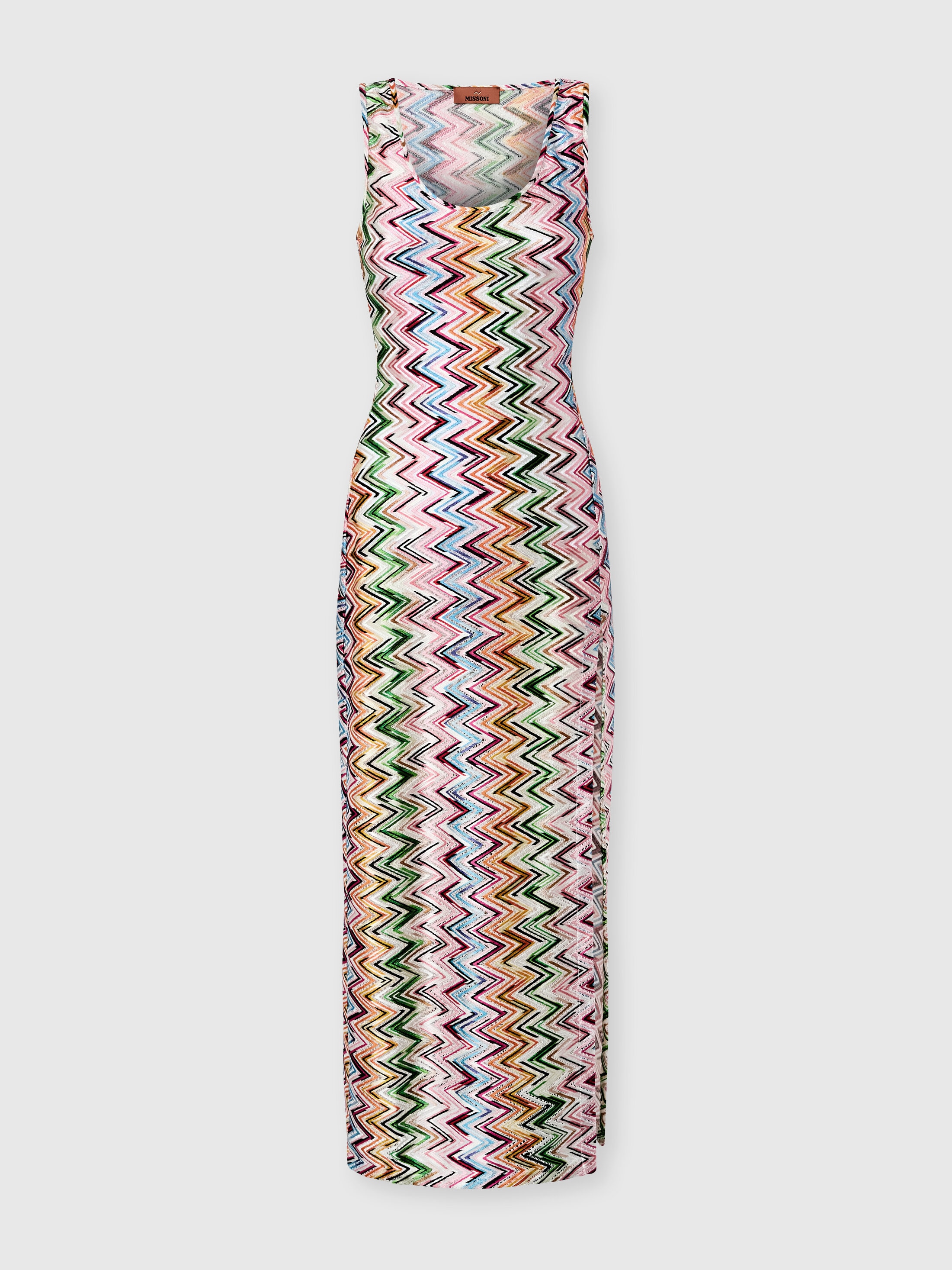 Missoni Donna Multicolore - Copricostume Lungo In Viscosa Stretch Motivo Pizzo Con Zig Zag, Taglia: 44