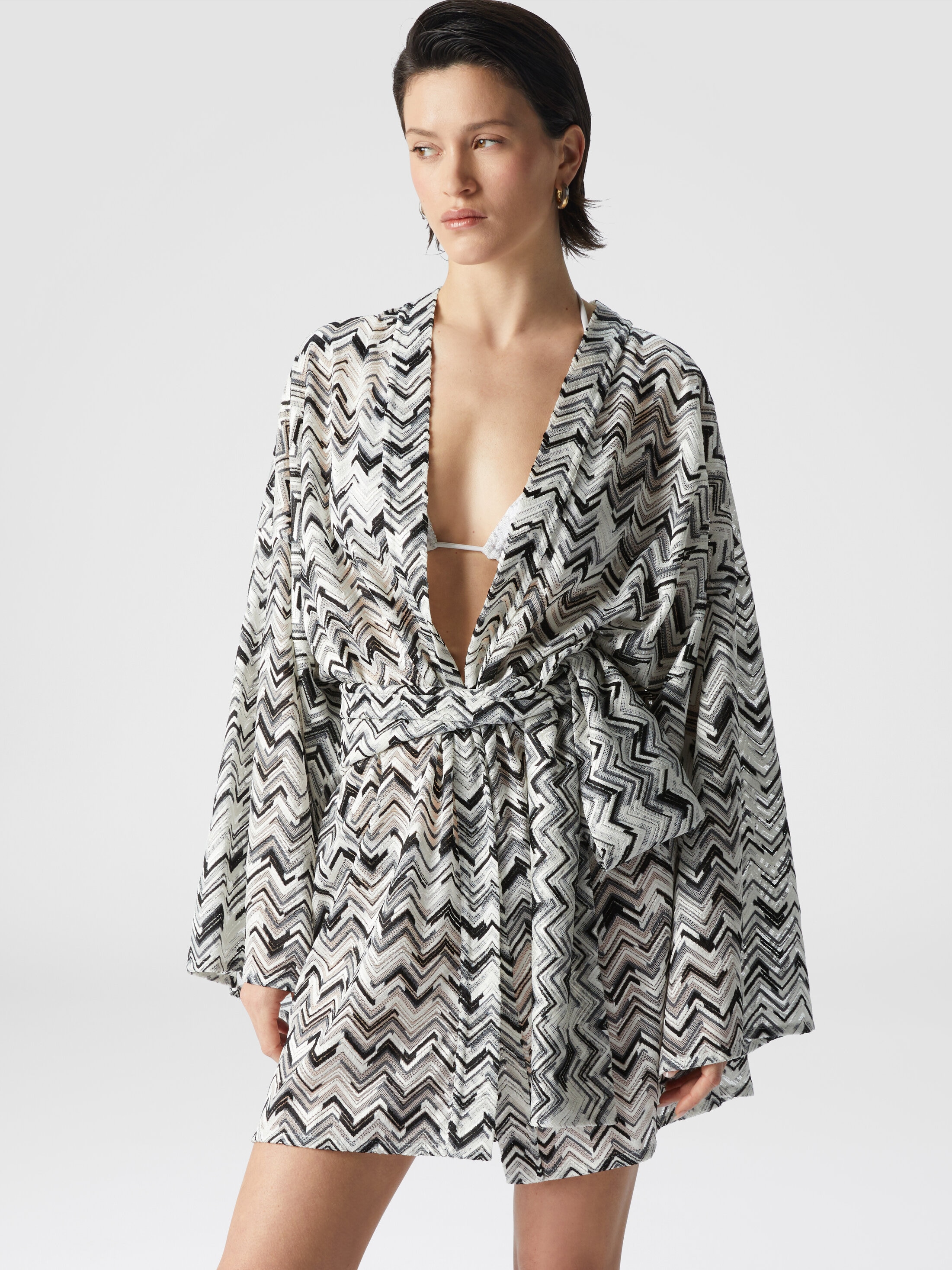 中古・古着通販】missoni (ミッソーニ) ニットコート グレー