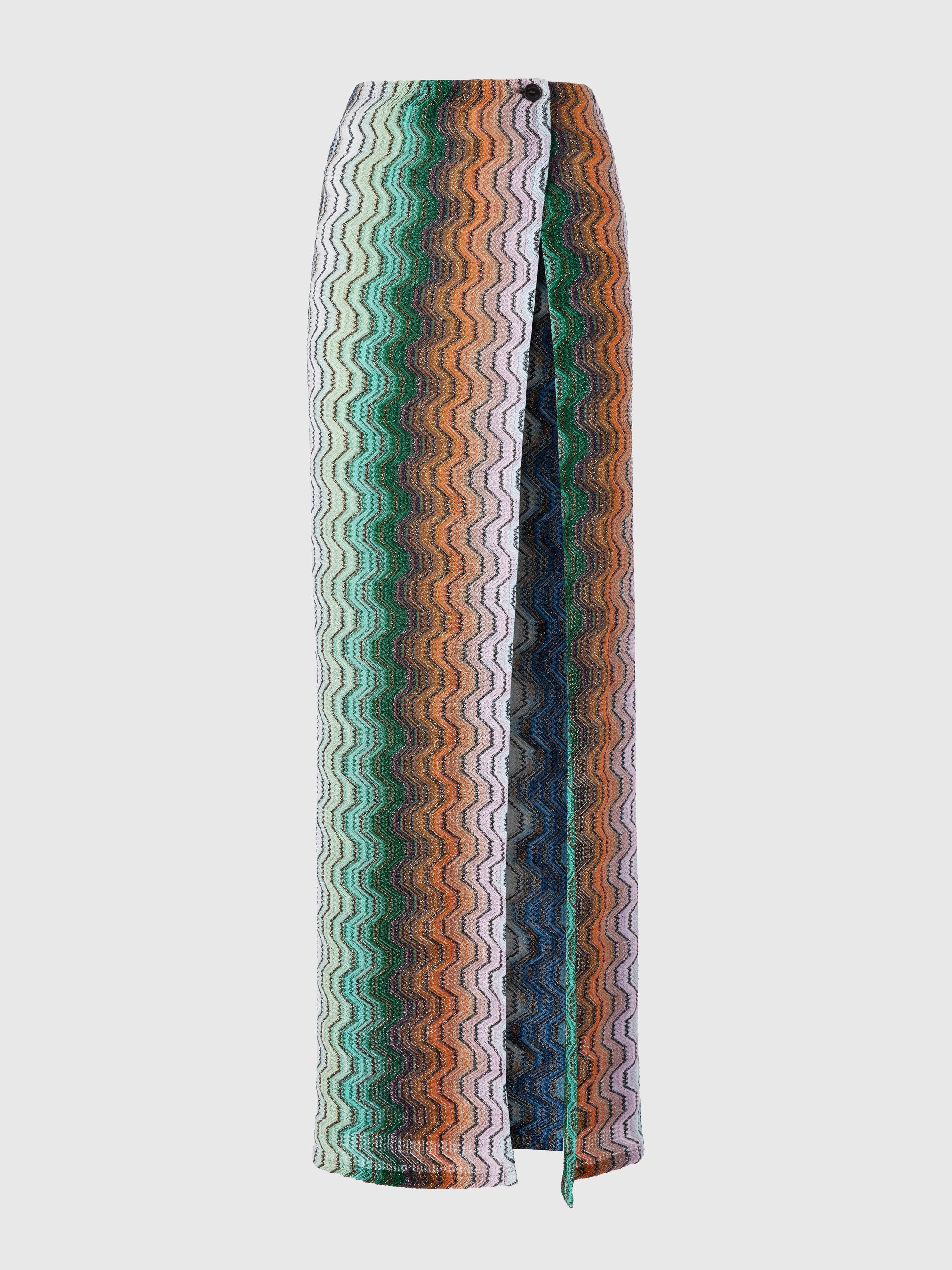 Missoni - Jupe longue en viscose lam motif grec Femme Multicolore Taille XS 650 €