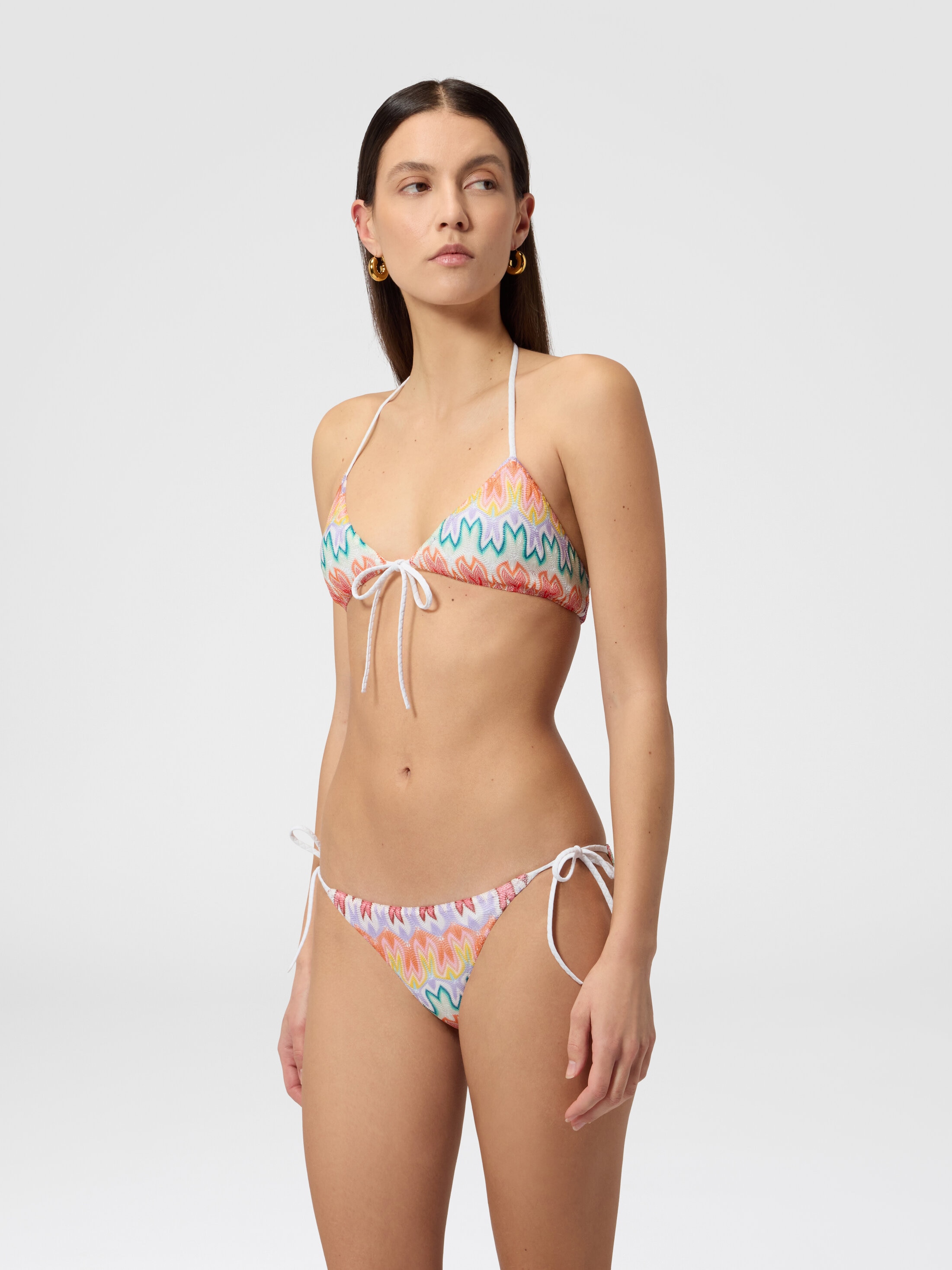 フローラル柄のビスコース三角ビキニ マルチカラー | Missoni