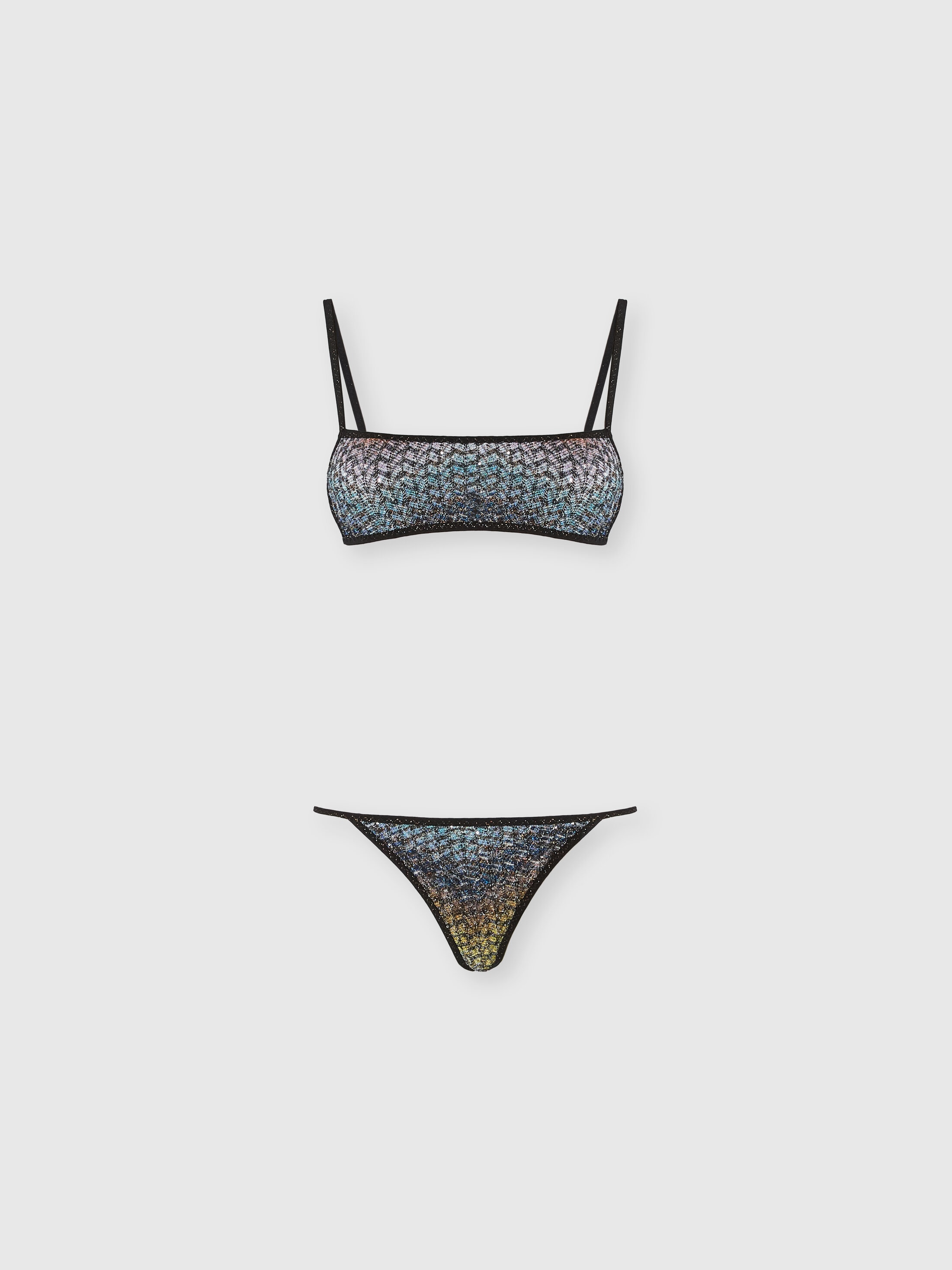 Missoni Donna Multicolore - Bikini A Balconcino In Viscosa Lamé Zig Zag, Taglia: 42
