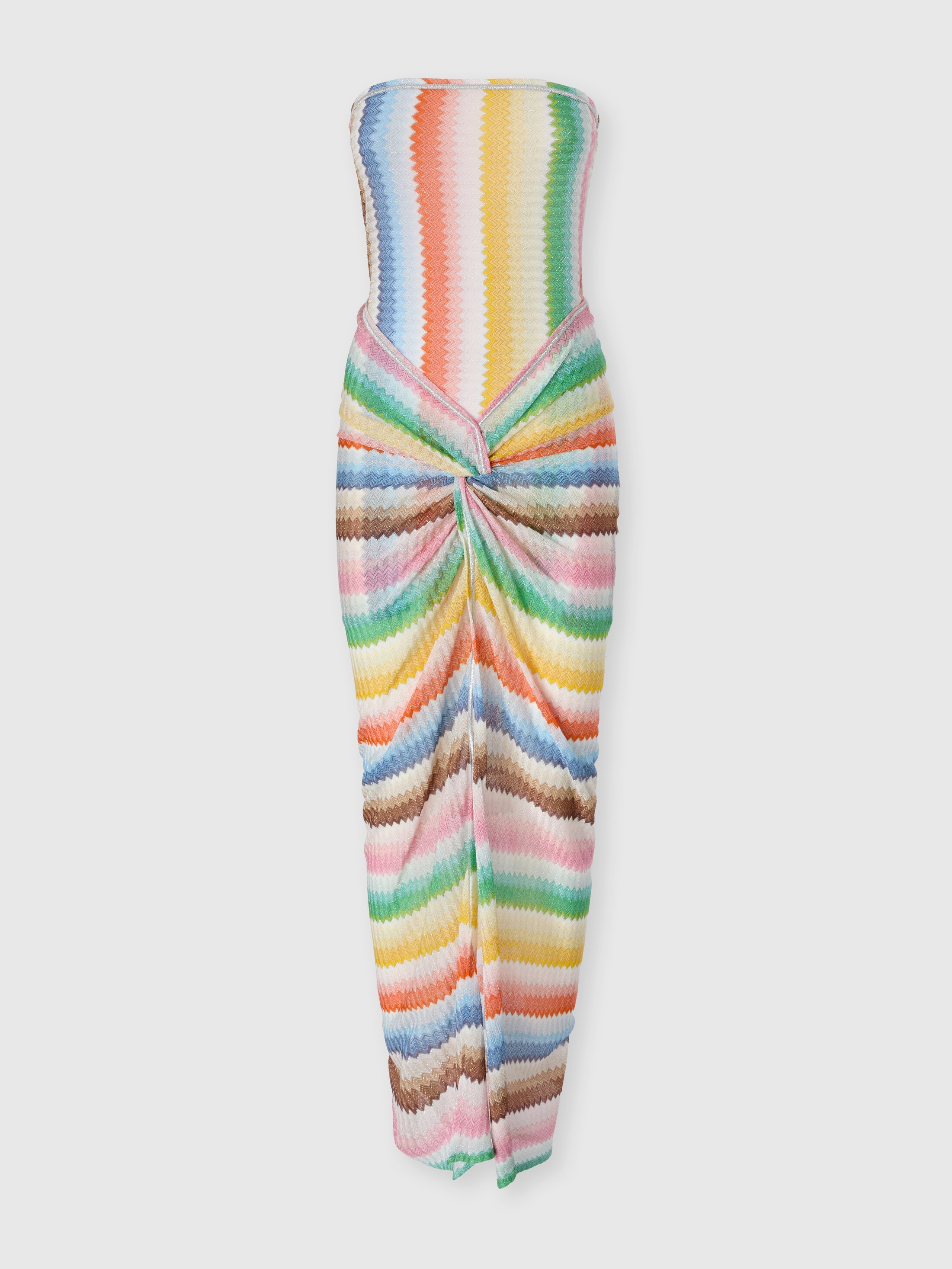 Missoni Donna Multicolore - Abito Copricostume A Bustier Con Motivo Zig Zag Dégradé, Taglia: L