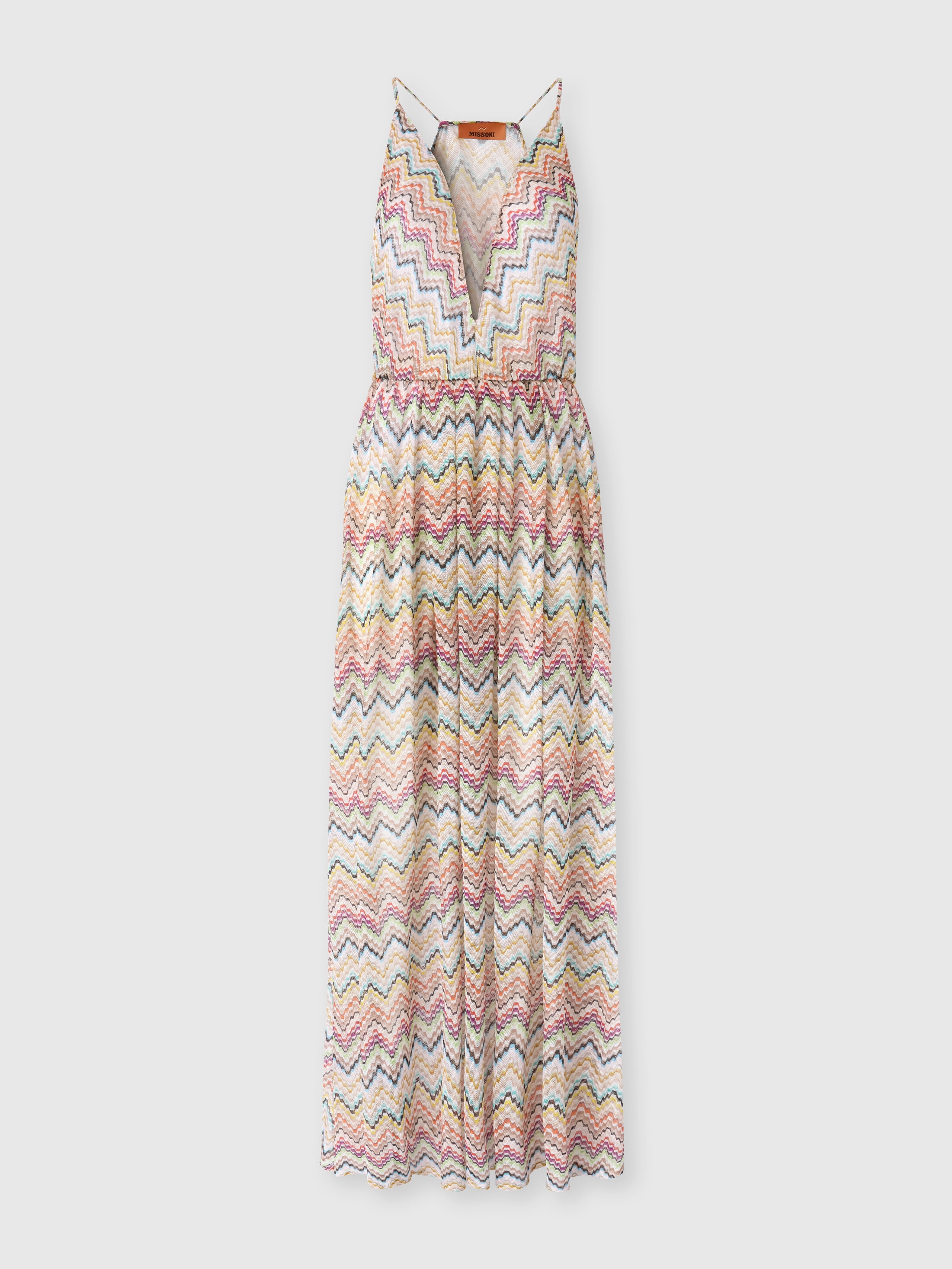Missoni Donna Multicolore - Copricostume Lungo Con Motivo Zig Zag Irregolare, Taglia: 40